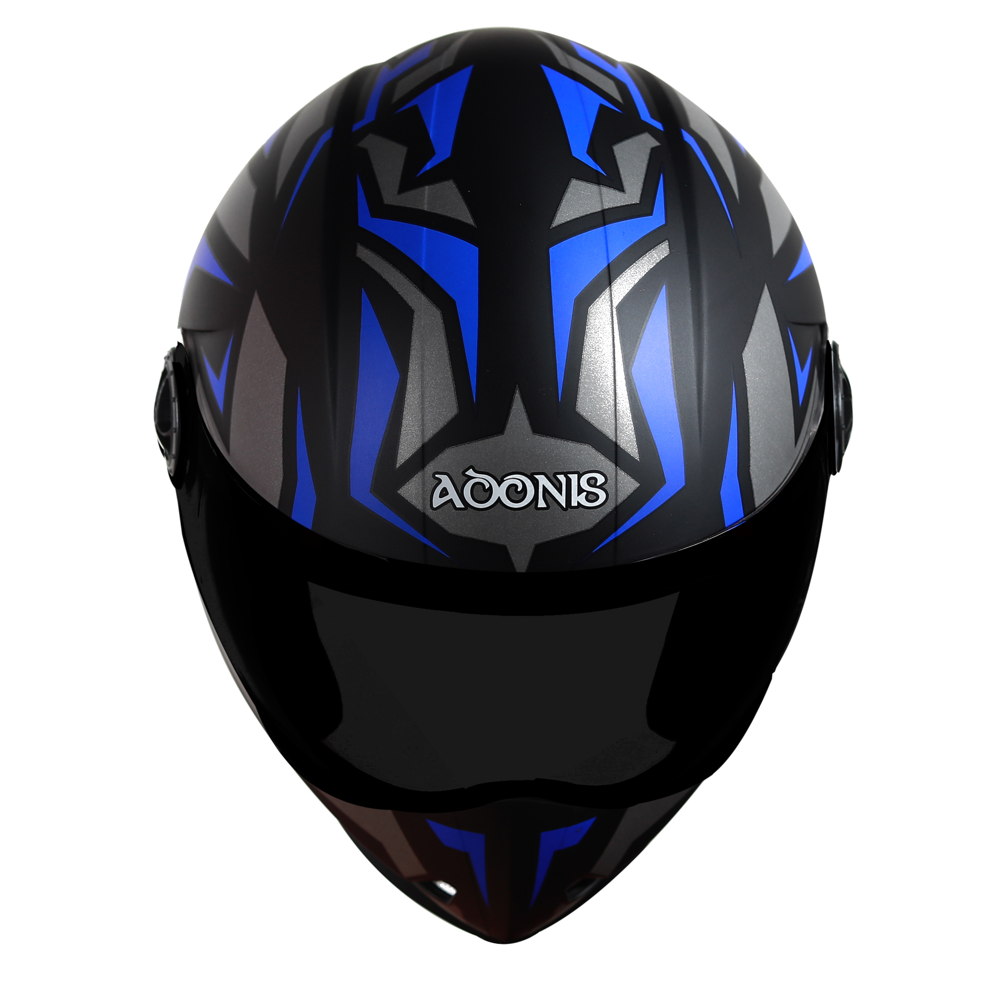 Adonis Torq Mat Black With Blue( Fitted With Clear Visor Extra Smoke Visor Free)