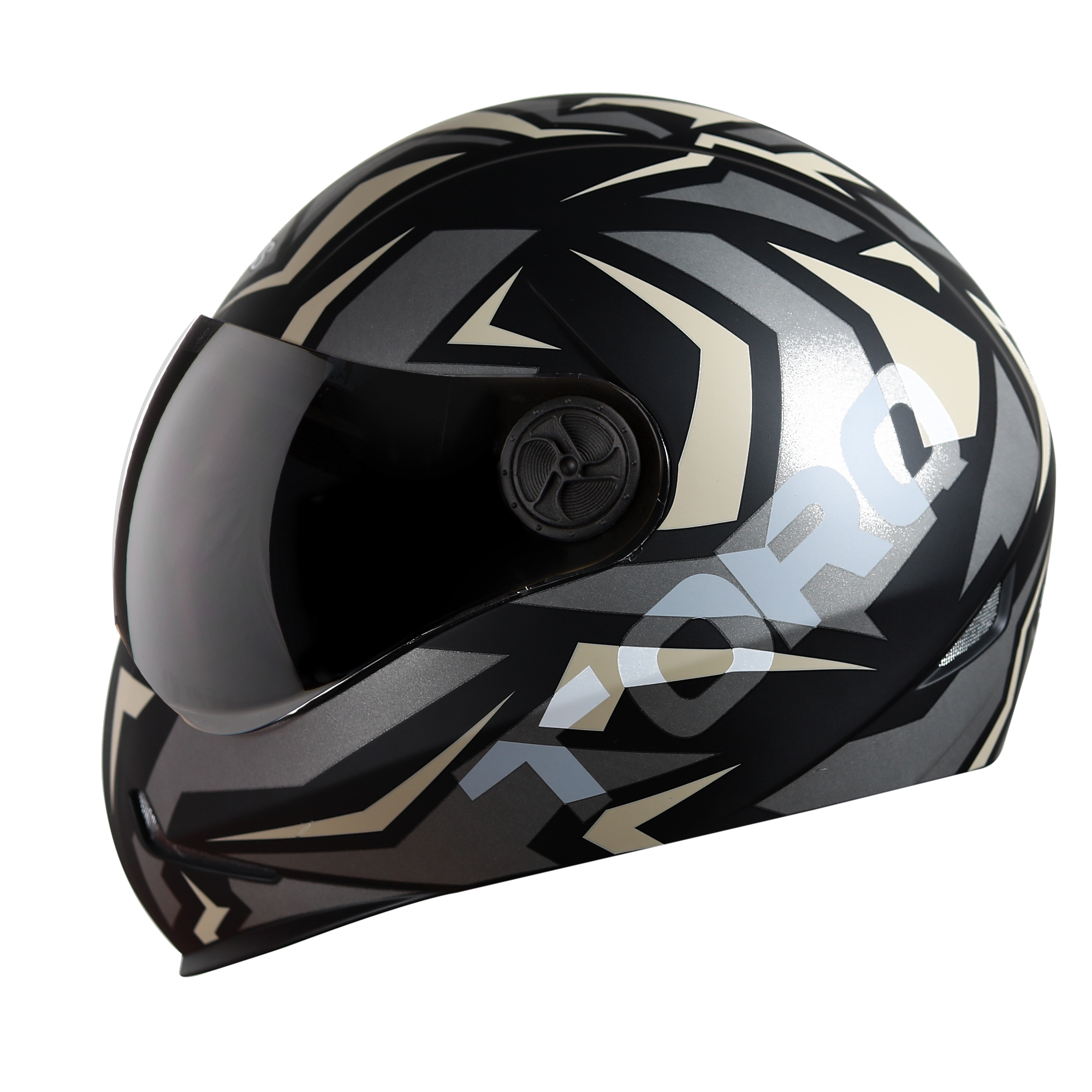 Adonis Torq Mat Black With Gold( Fitted With Clear Visor Extra Smoke Visor Free)