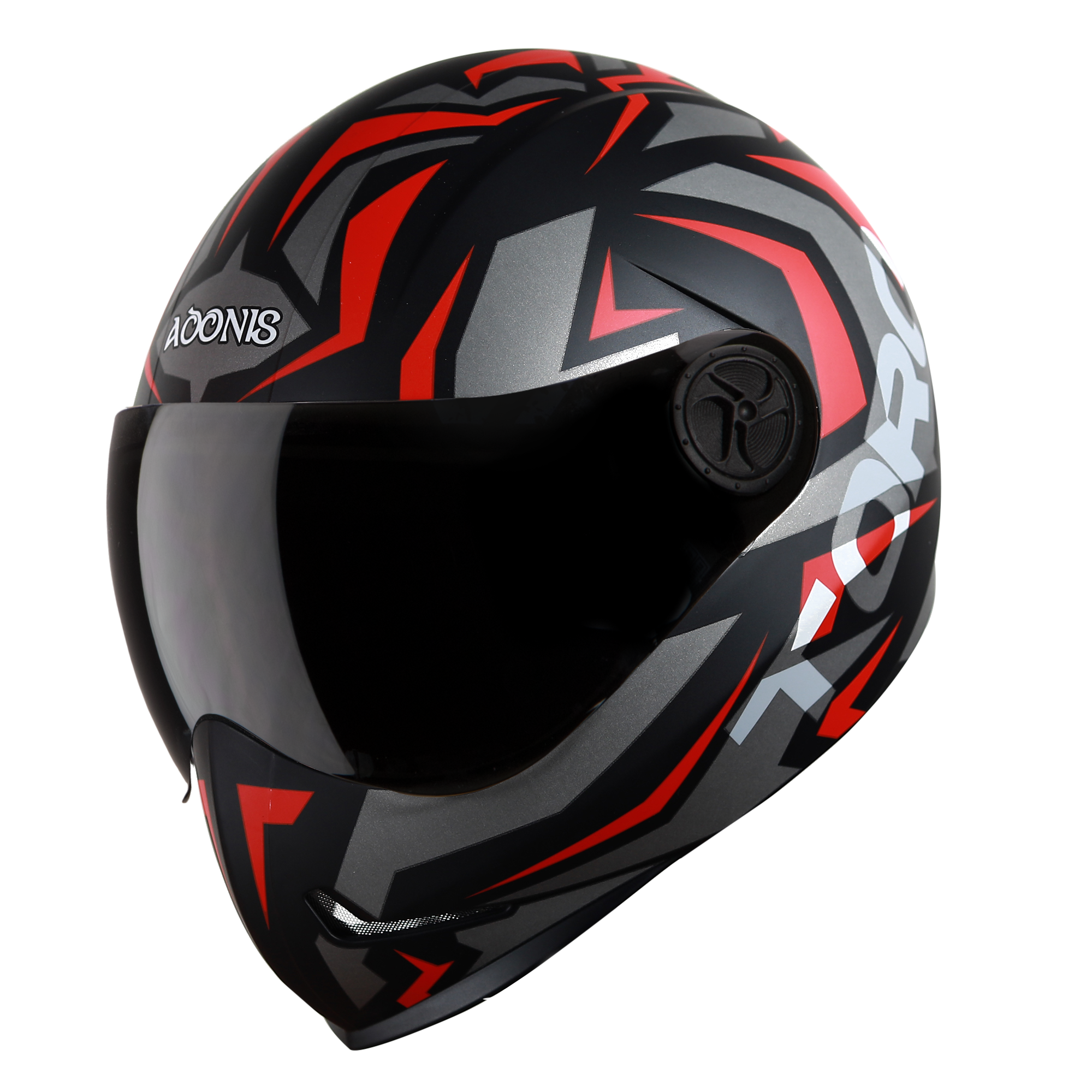 Adonis Torq Mat Black With Red( Fitted With Clear Visor Extra Smoke Visor Free)