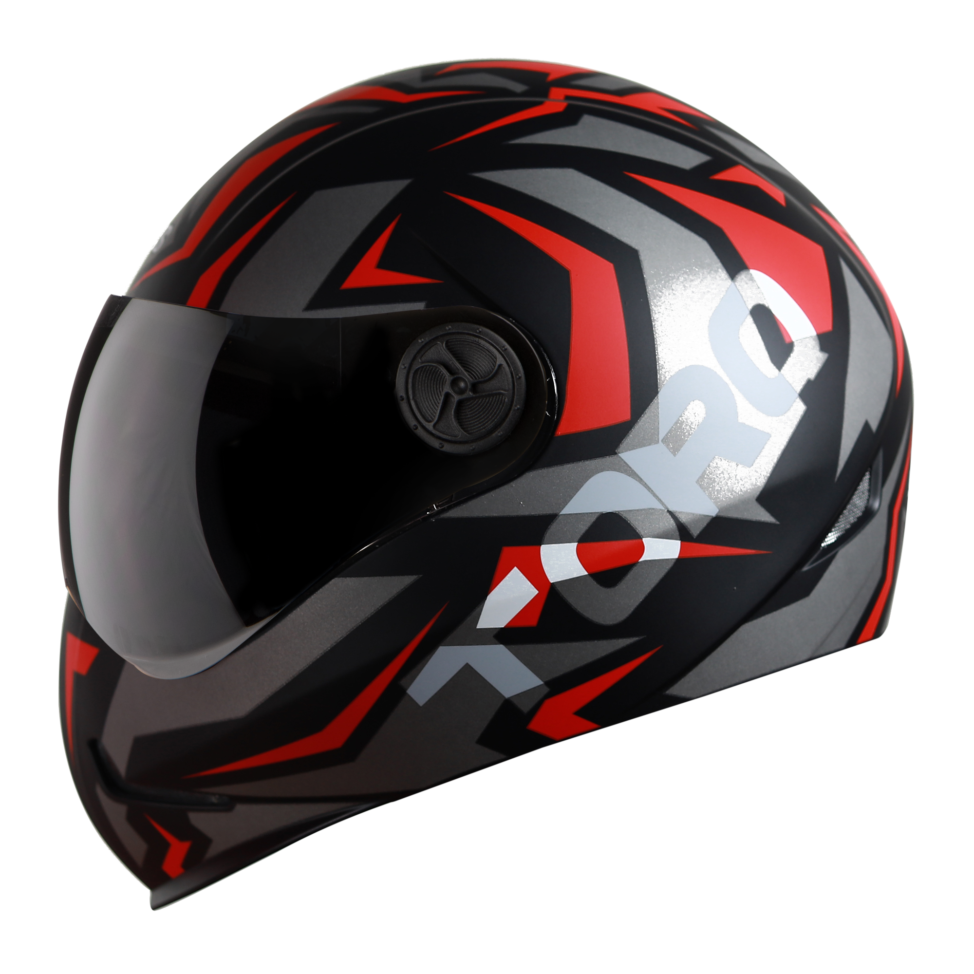 Adonis Torq Mat Black With Red( Fitted With Clear Visor Extra Smoke Visor Free)