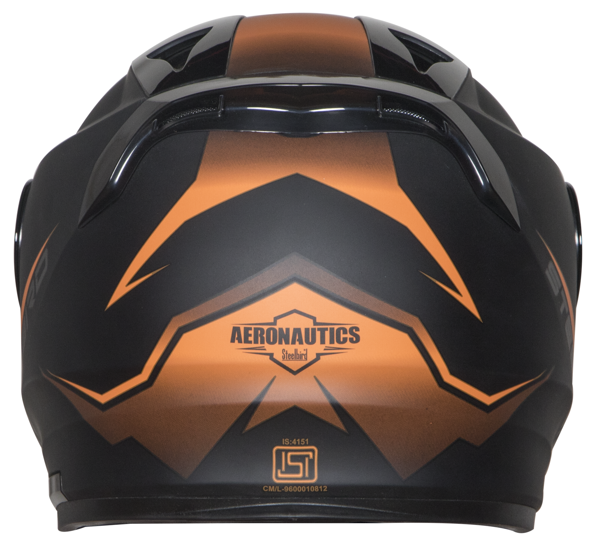 Steelbird SA-1 Whif ISI Certified Full Face Helmet (Matt Black Orange With Clear Visor)