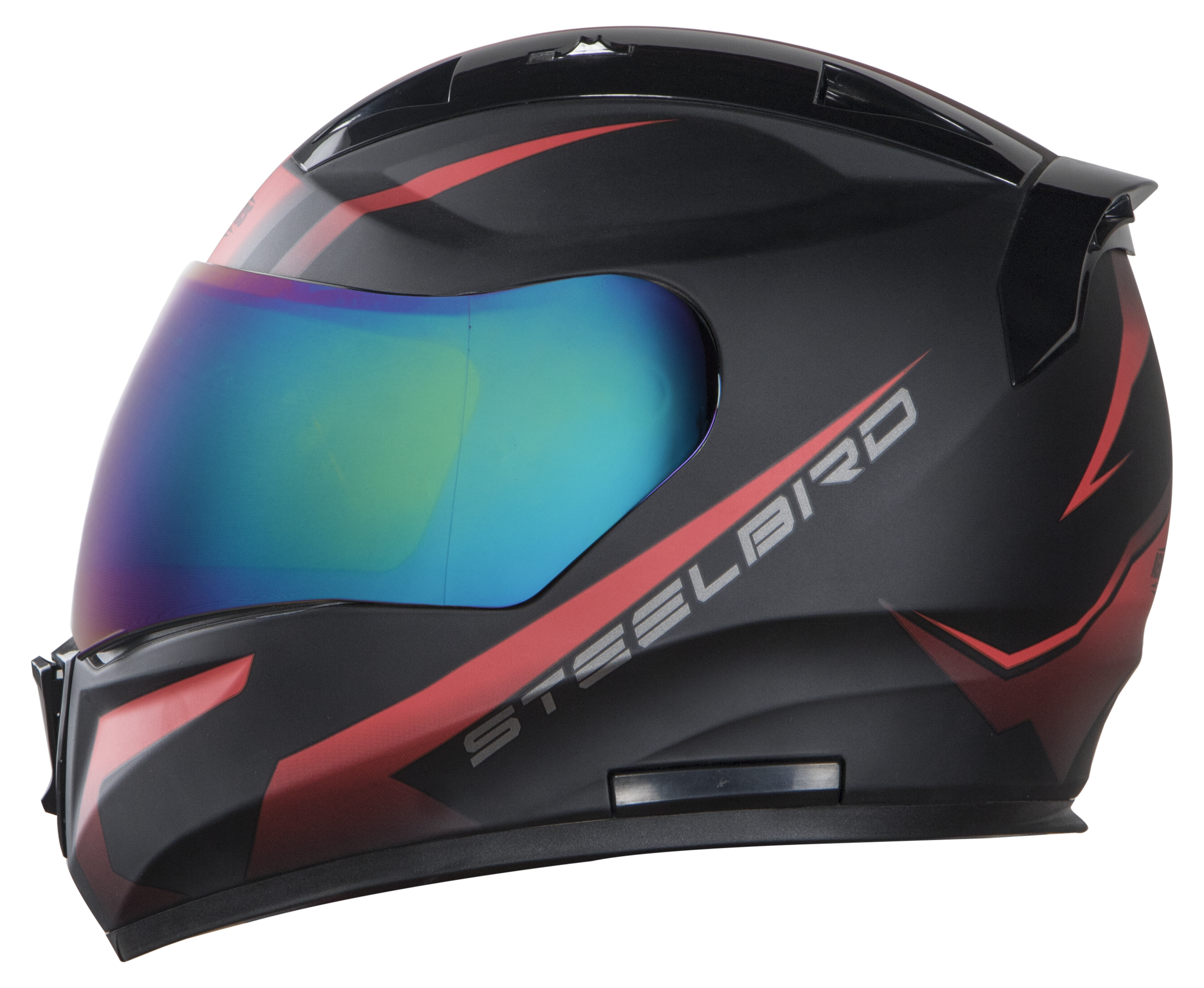 SA-1 WHIF Mat Black With Red (Fitted With Clear Visor Extra Chrome Rainbow Visor Free)