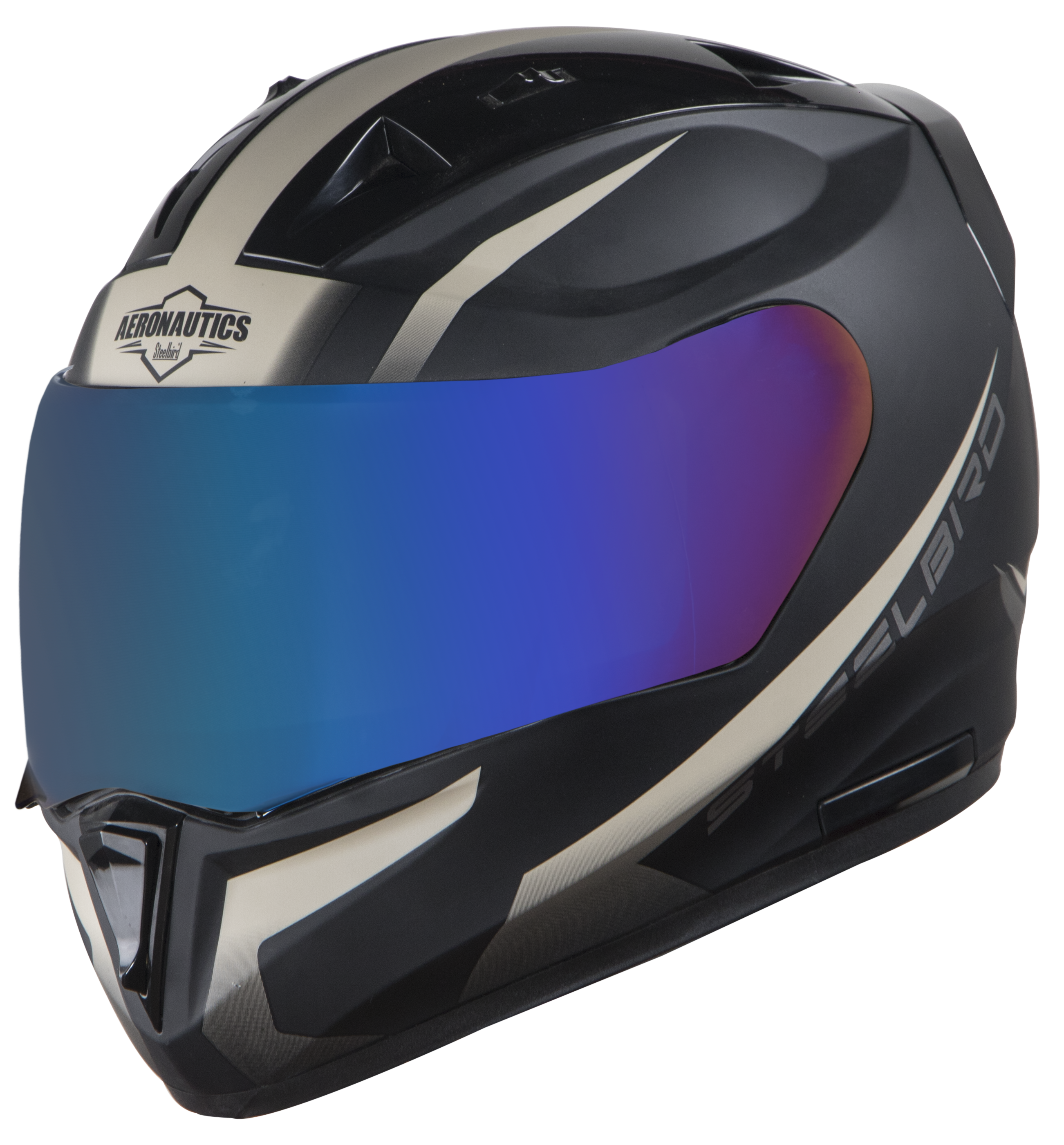 SA-1 WHIF Mat Black With Desert Storm (Fitted With Clear Visor Extra Chrome Blue Visor Free)
