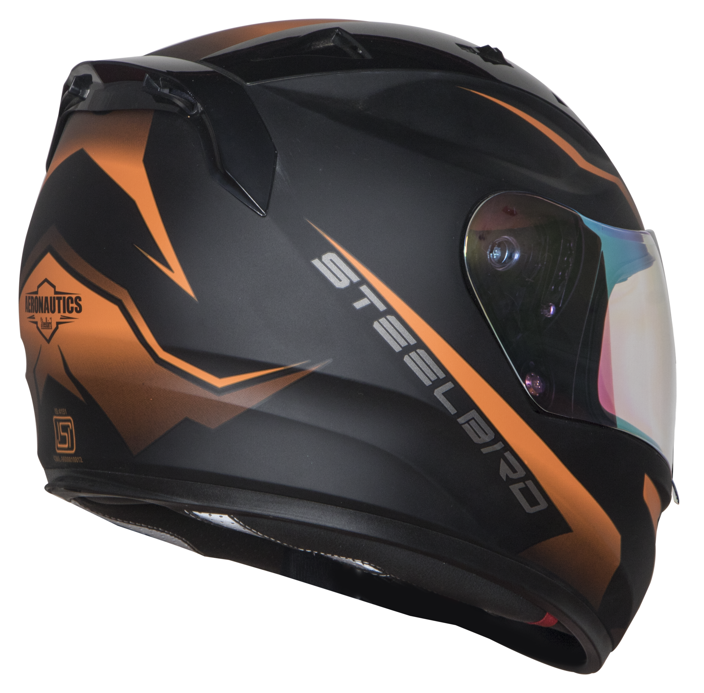 SA-1 WHIF Mat Black With Orange (Fitted With Clear Visor Extra Blue Night Vision Visor Free)