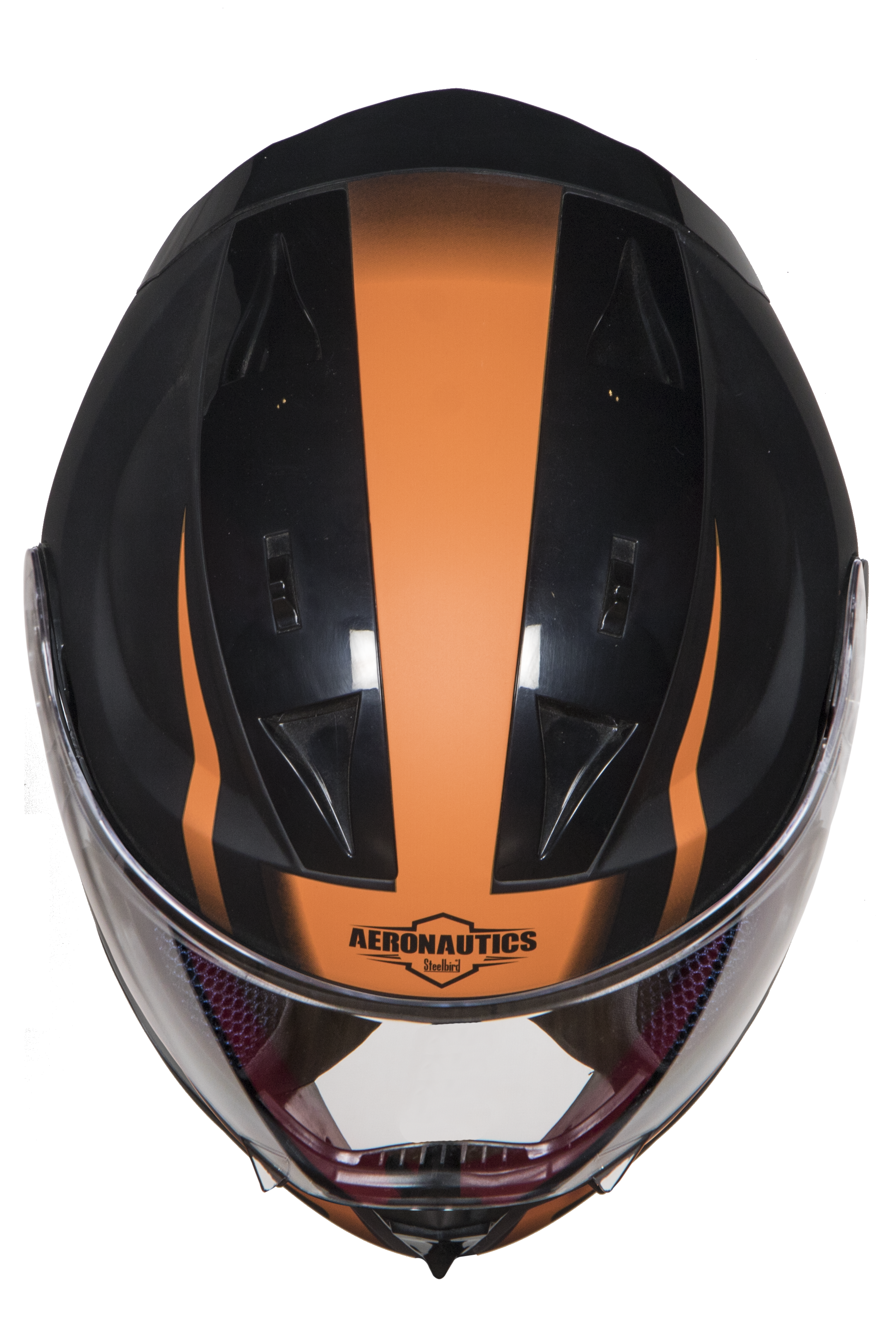 SA-1 WHIF Mat Black With Orange (Fitted With Clear Visor Extra Gold Night Vision  Visor Free)