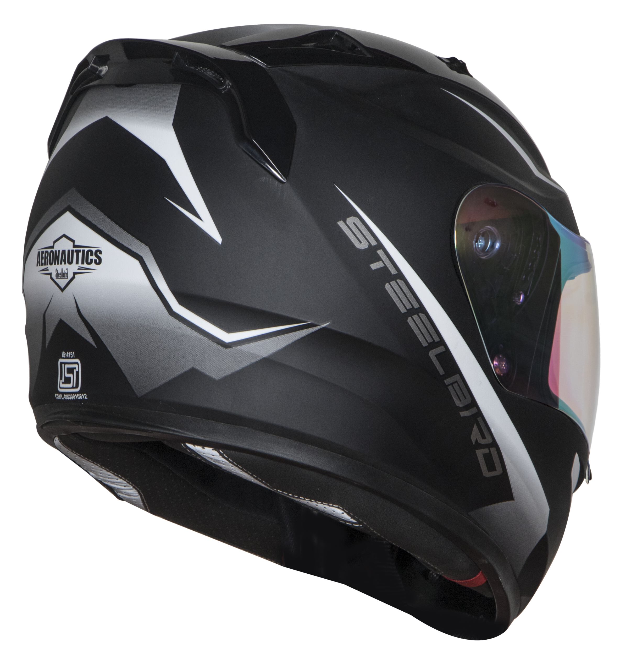 SA-1 WHIF Mat Black With White (Fitted With Clear Visor Extra Gold Night Vision Visor Free)