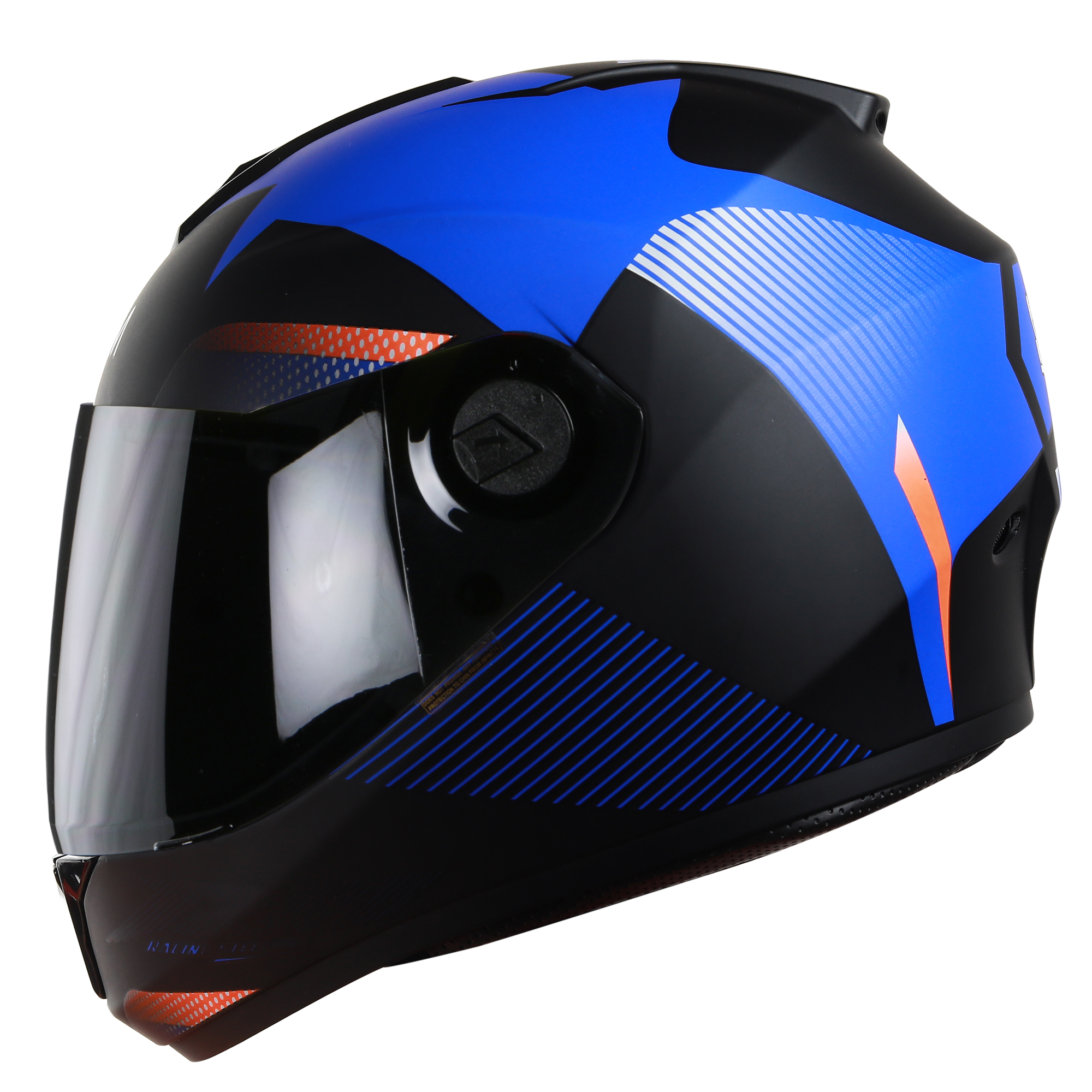 SBH-11 Zoom Trace Mat Black With Blue( Fitted With Clear Visor Extra Smoke Visor Free)
