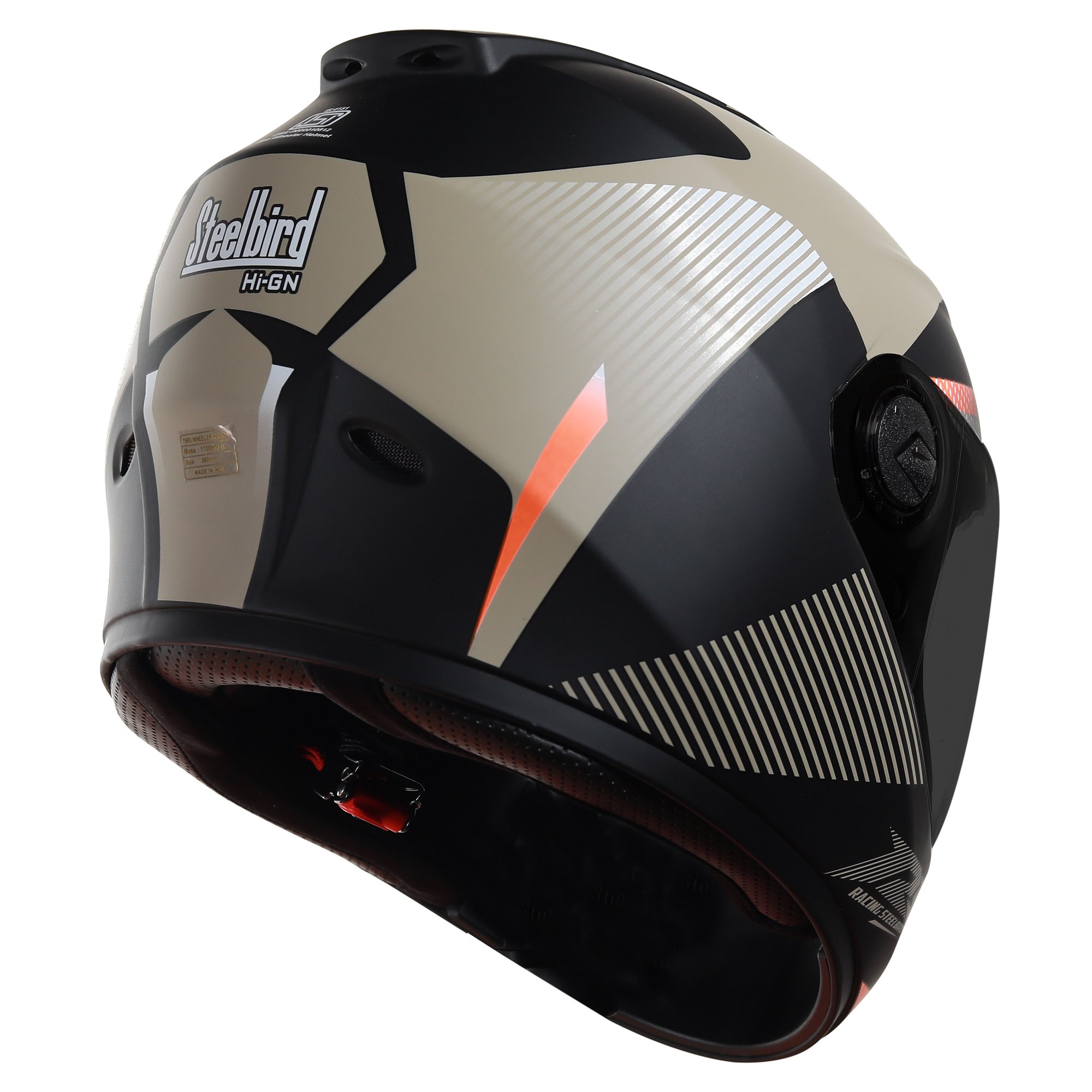 SBH-11 Zoom Trace Mat Black With Desert Storm ( Fitted With Clear Visor Extra Smoke Visor Free)