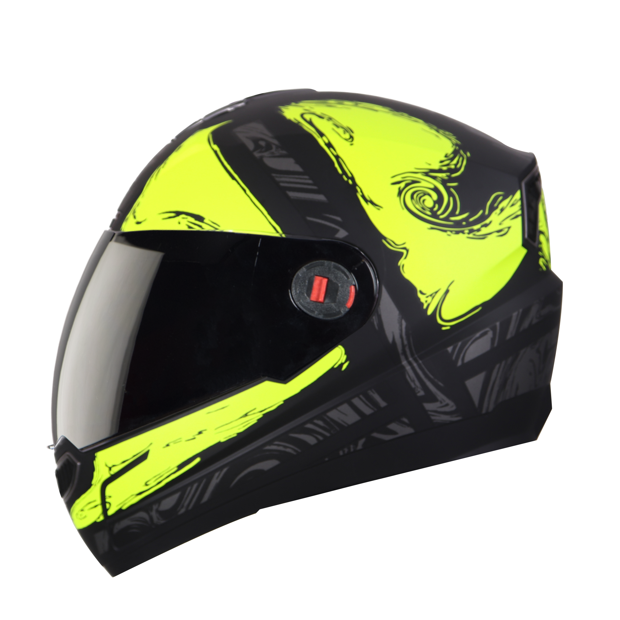 SBA-1 Craft Mat Black With Yellow ( Fitted With Clear Visor  Extra Smoke Visor Free)
