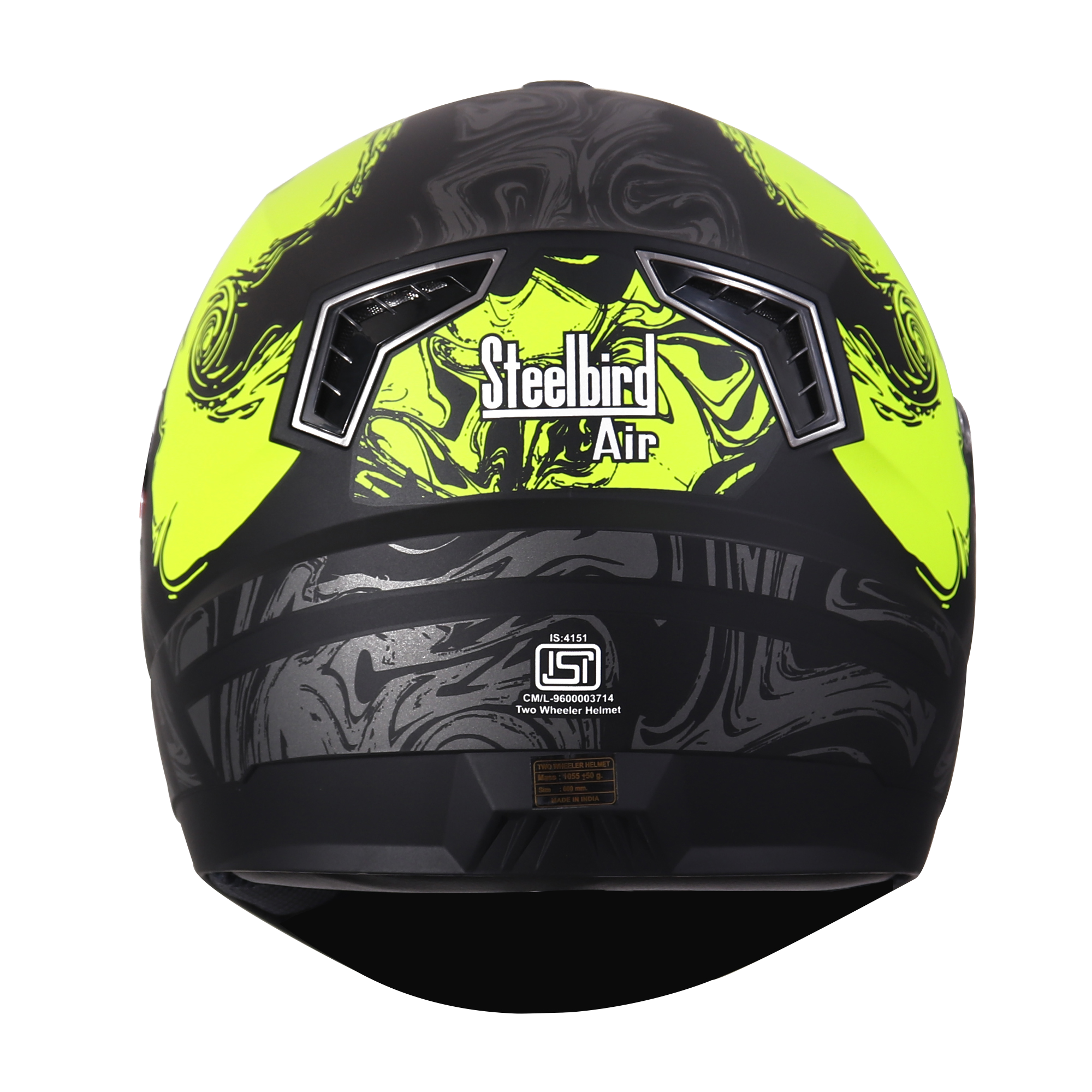 SBA-1 Craft Mat Black With Yellow ( Fitted With Clear Visor  Extra Smoke Visor Free)