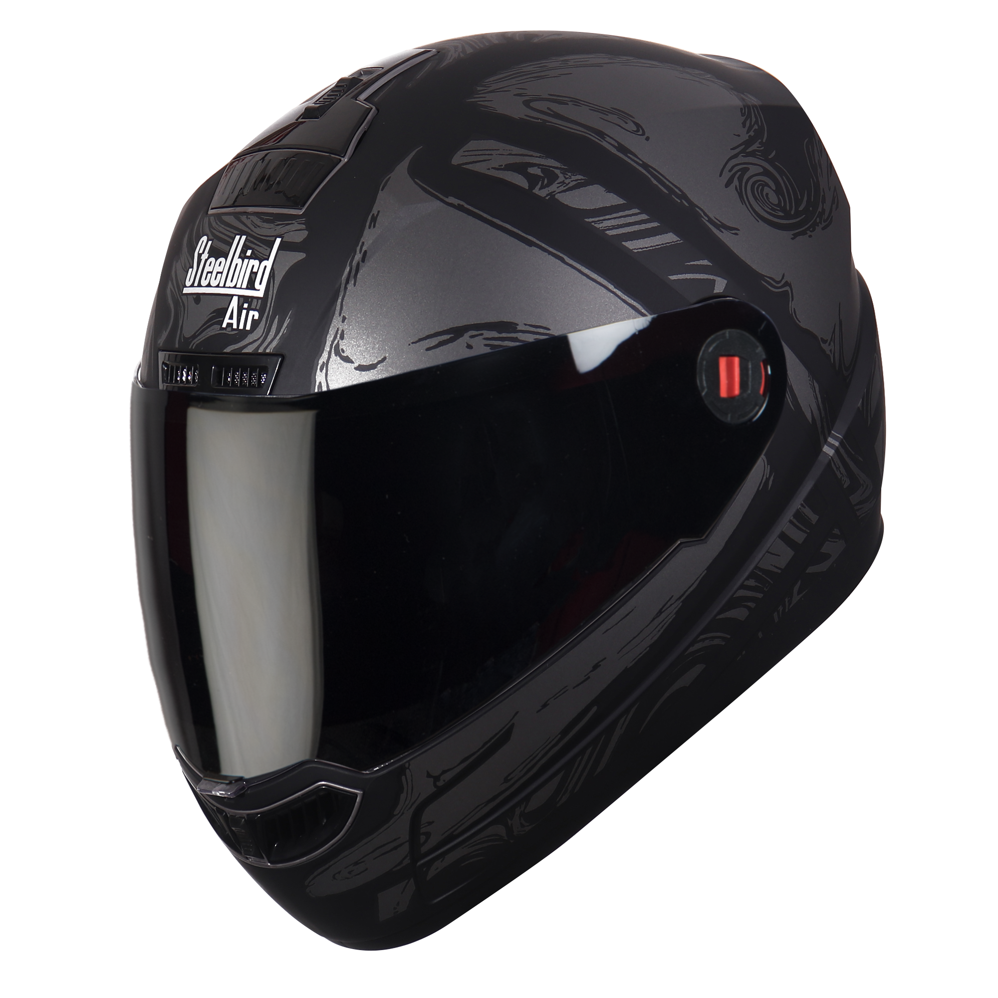 SBA-1 Craft Mat Black With Grey ( Fitted With Clear Visor  Extra Smoke Visor Free)