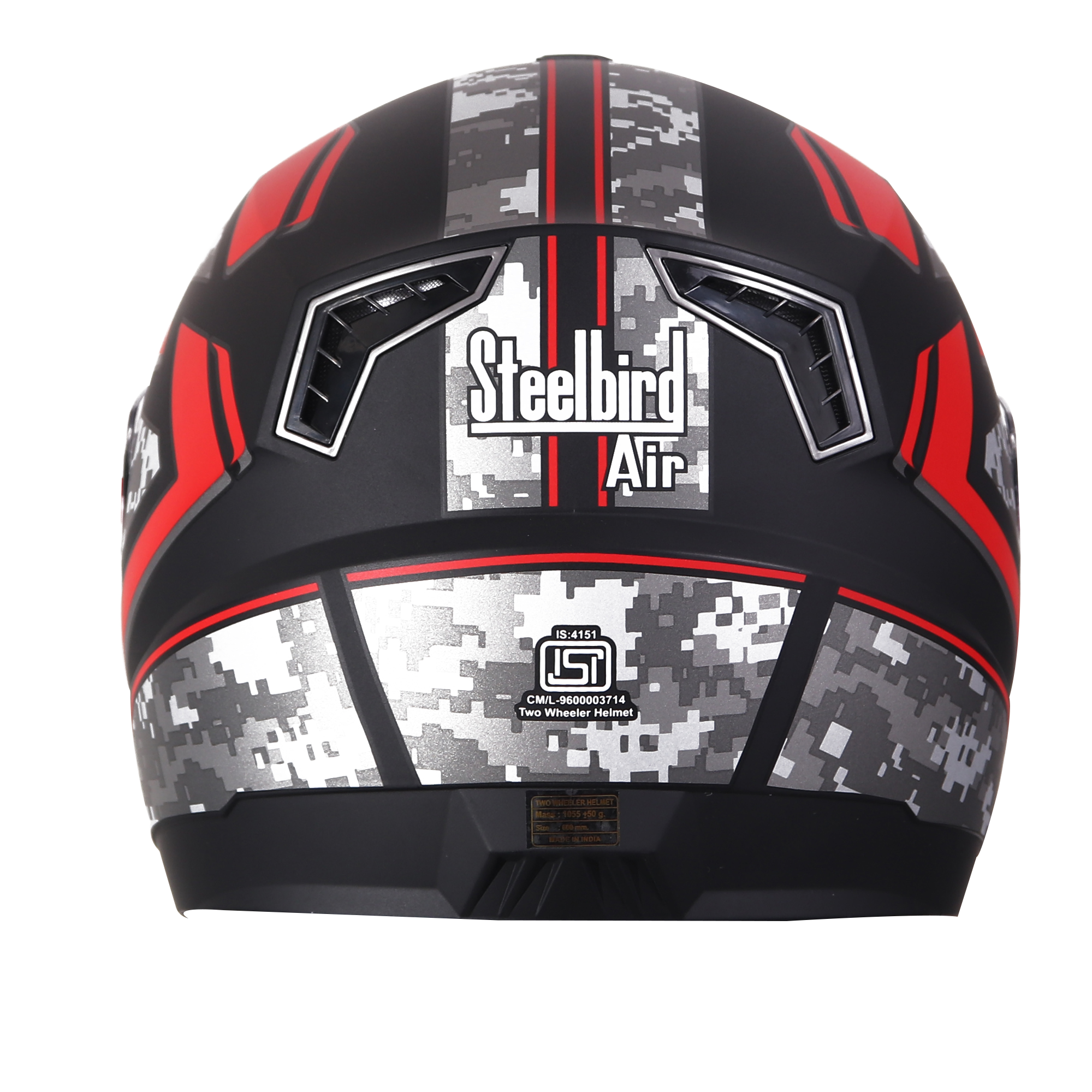 SBA-1 Pixa Mat Black With Red ( Fitted With Clear Visor  Extra Smoke Visor Free)