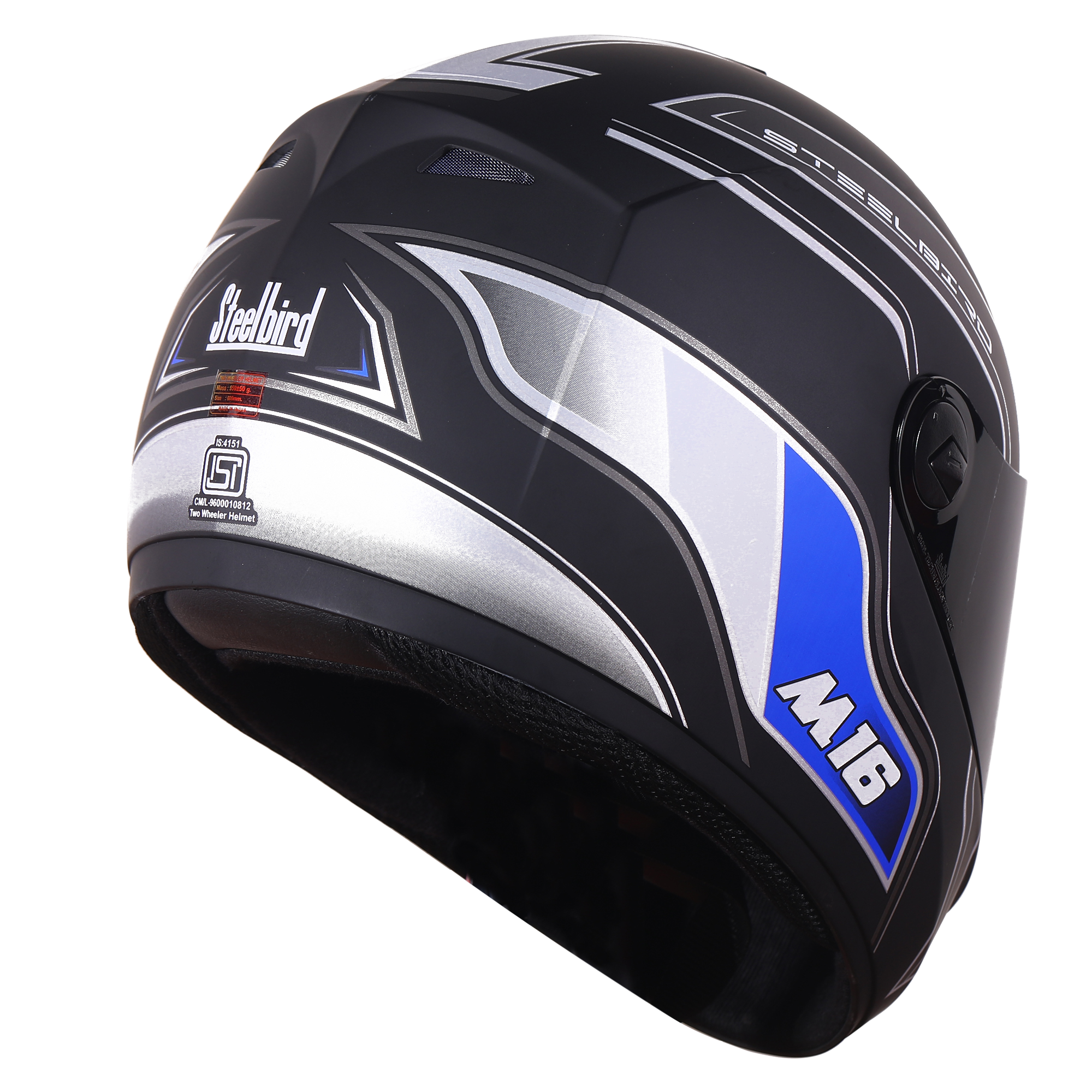 M16 Activate Mat Black With Grey( Fitted With Clear Visor Extra Smoke Visor Free)