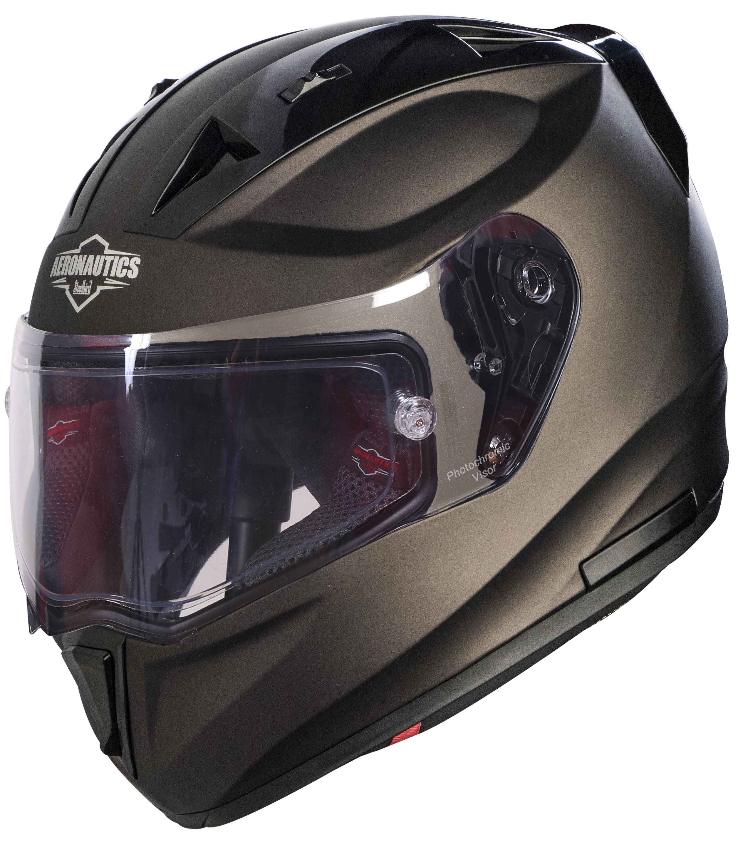 SA-1 Aeronautics Mat Royal Brown With Anti-Fog Shield Photochromic Visor