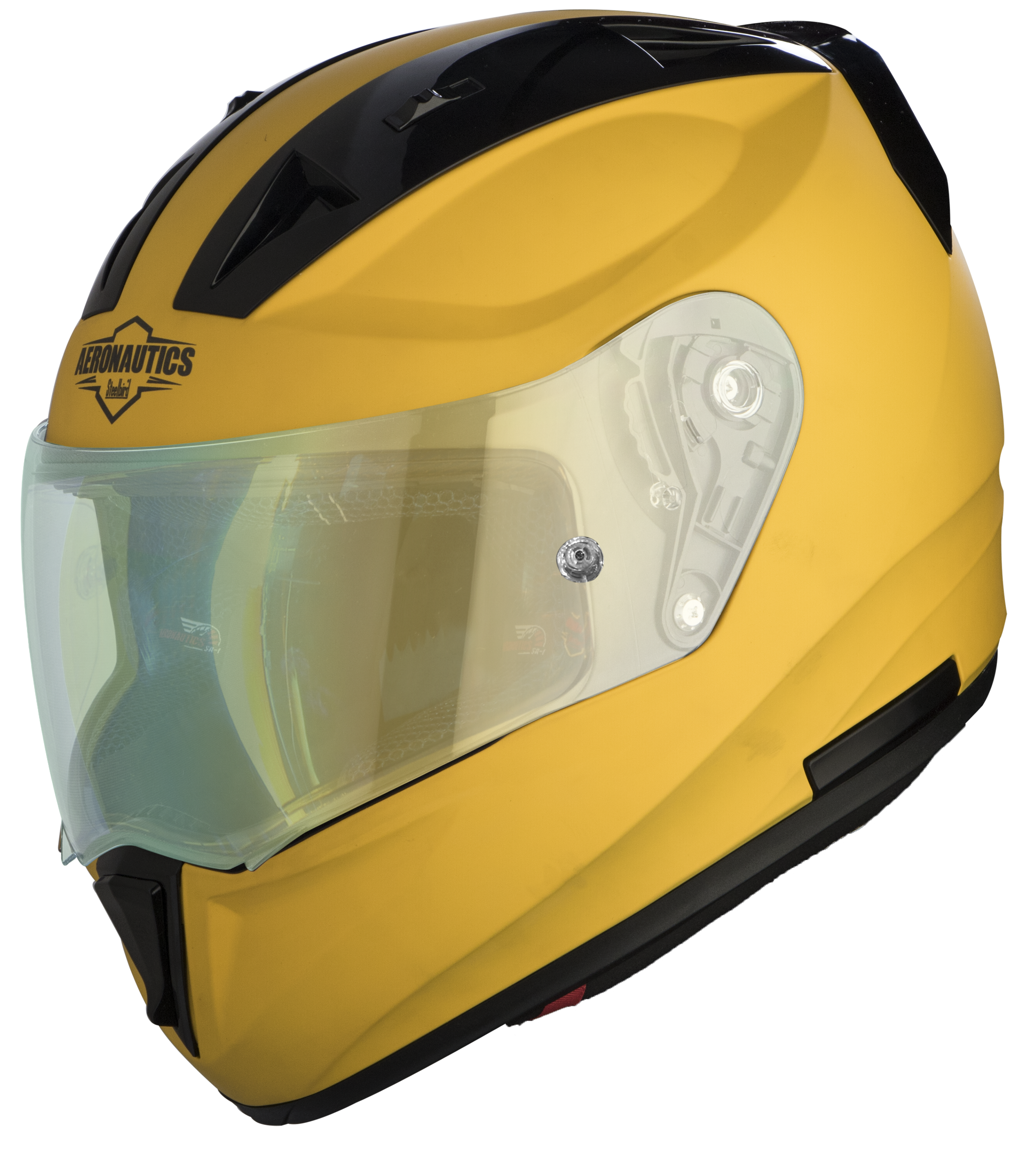 SA-1 Aeronautics Mat Moon Yellow With Anti-Fog Shield Green Night Vision Visor