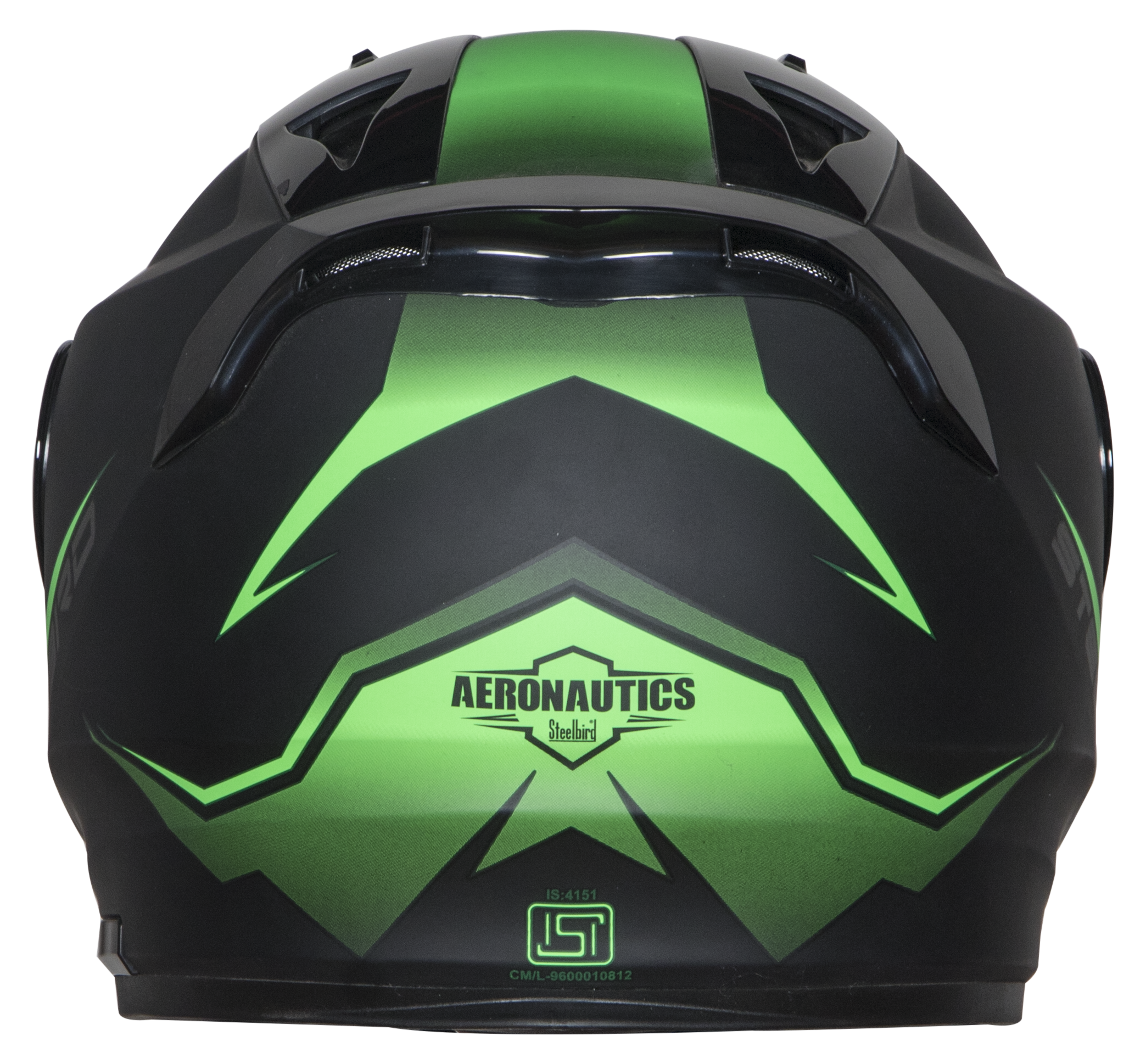 SA-1 WHIF Mat Black/Green (Fitted With Clear Extra Anti-Fog Shield Chrome Blue Visor Free)