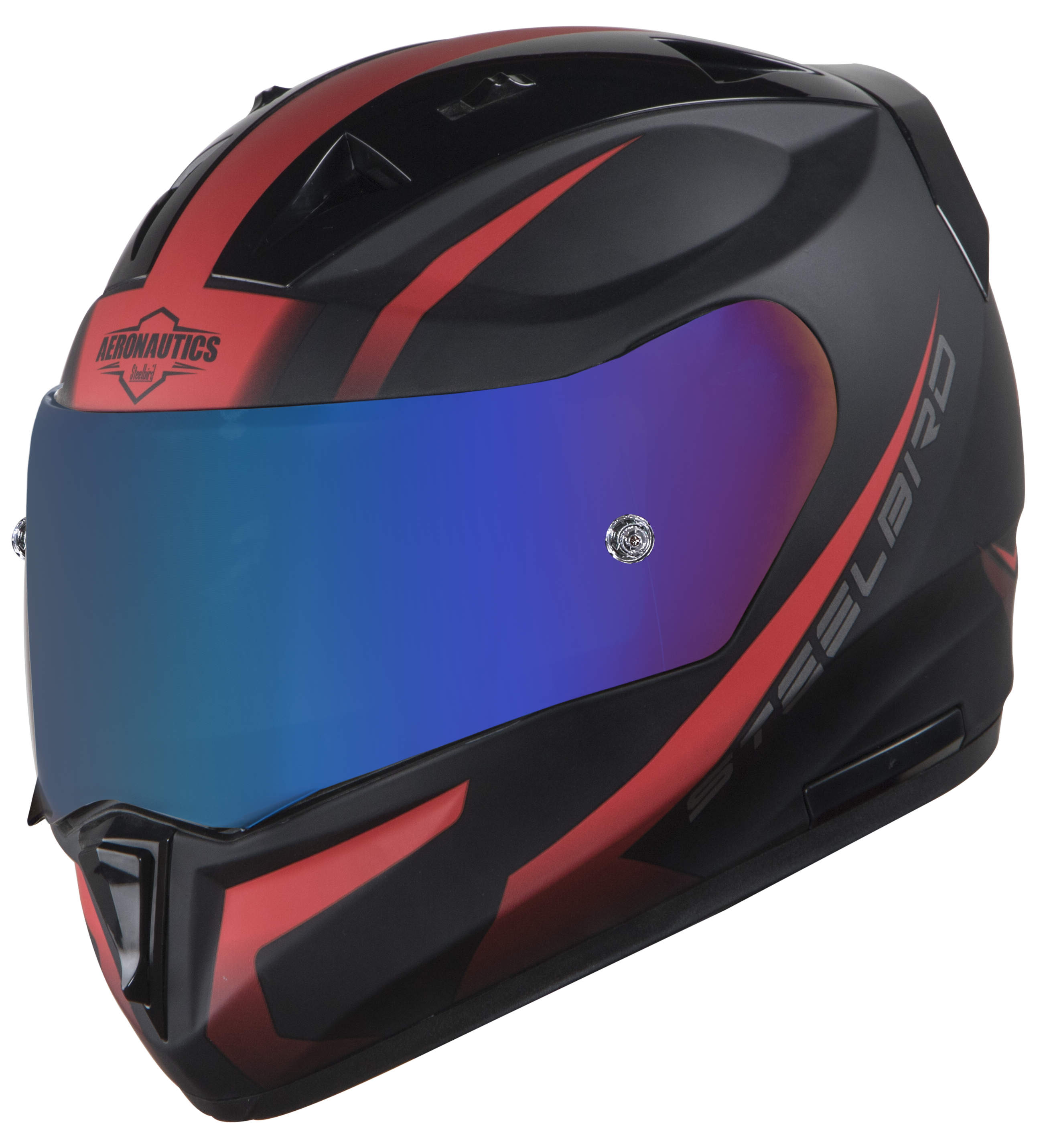 SA-1 WHIF Mat Black/Red (Fitted With Clear Visor Extra Anti-Fog Shield Chrome Blue Visor Free)