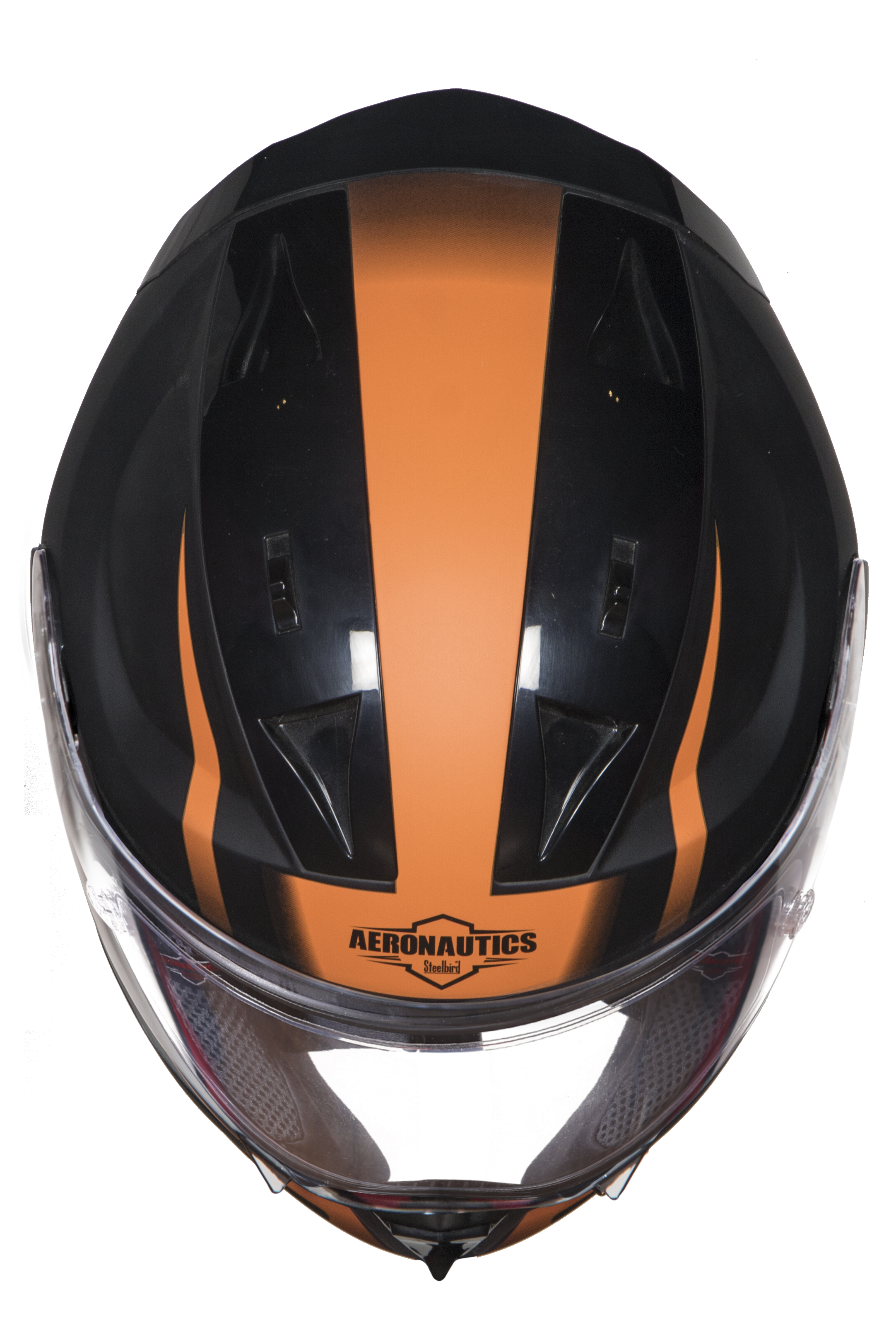 SA-1 WHIF Mat Black/Orange (Fitted With Clear Visor Extra Anti-Fog Shield Gold Night Vision Photochromic Visor Free)