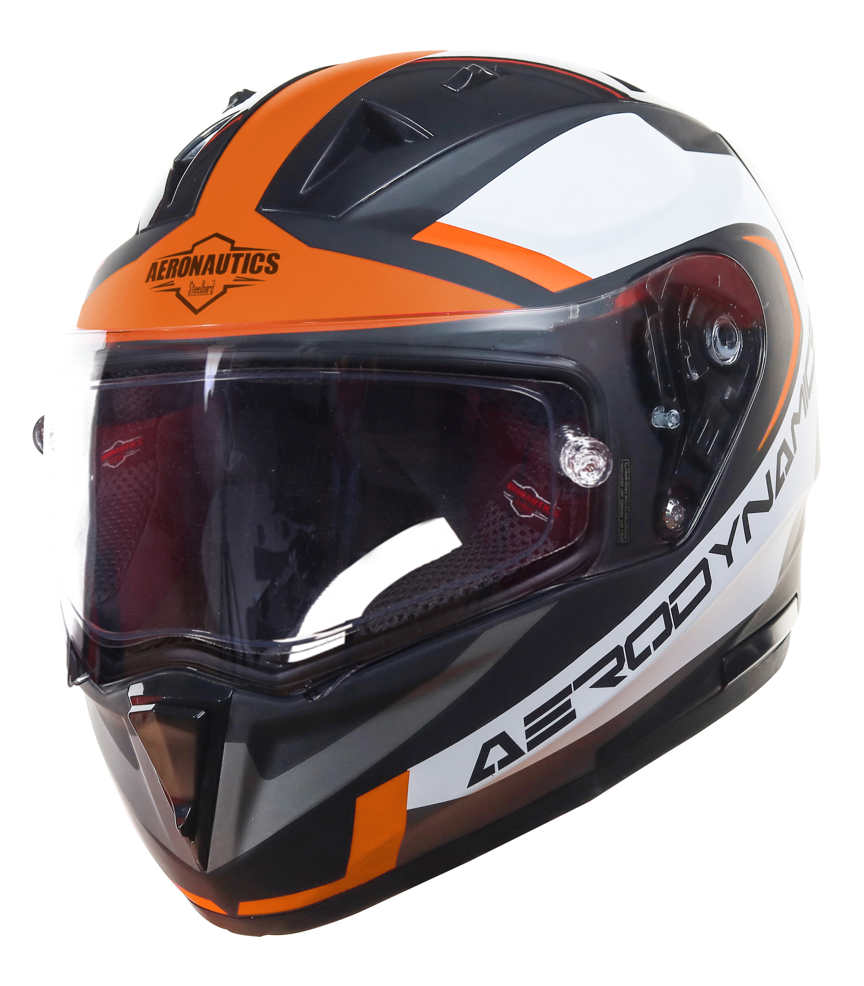 SA-1 Aerodynamics Mat Black/Orange With Anti-Fog Shield Photochromic Visor 