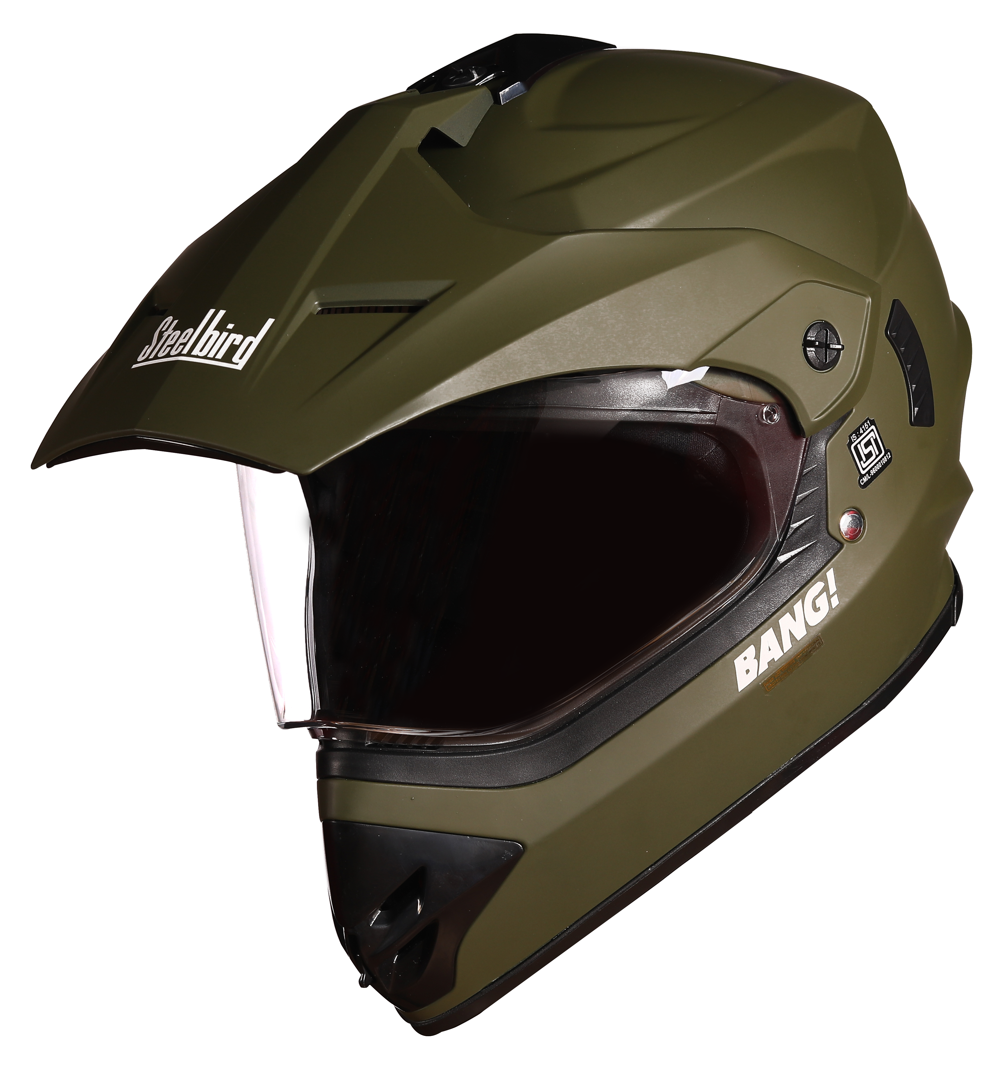 SB-42 Bang Single Visor Mat Battle Green