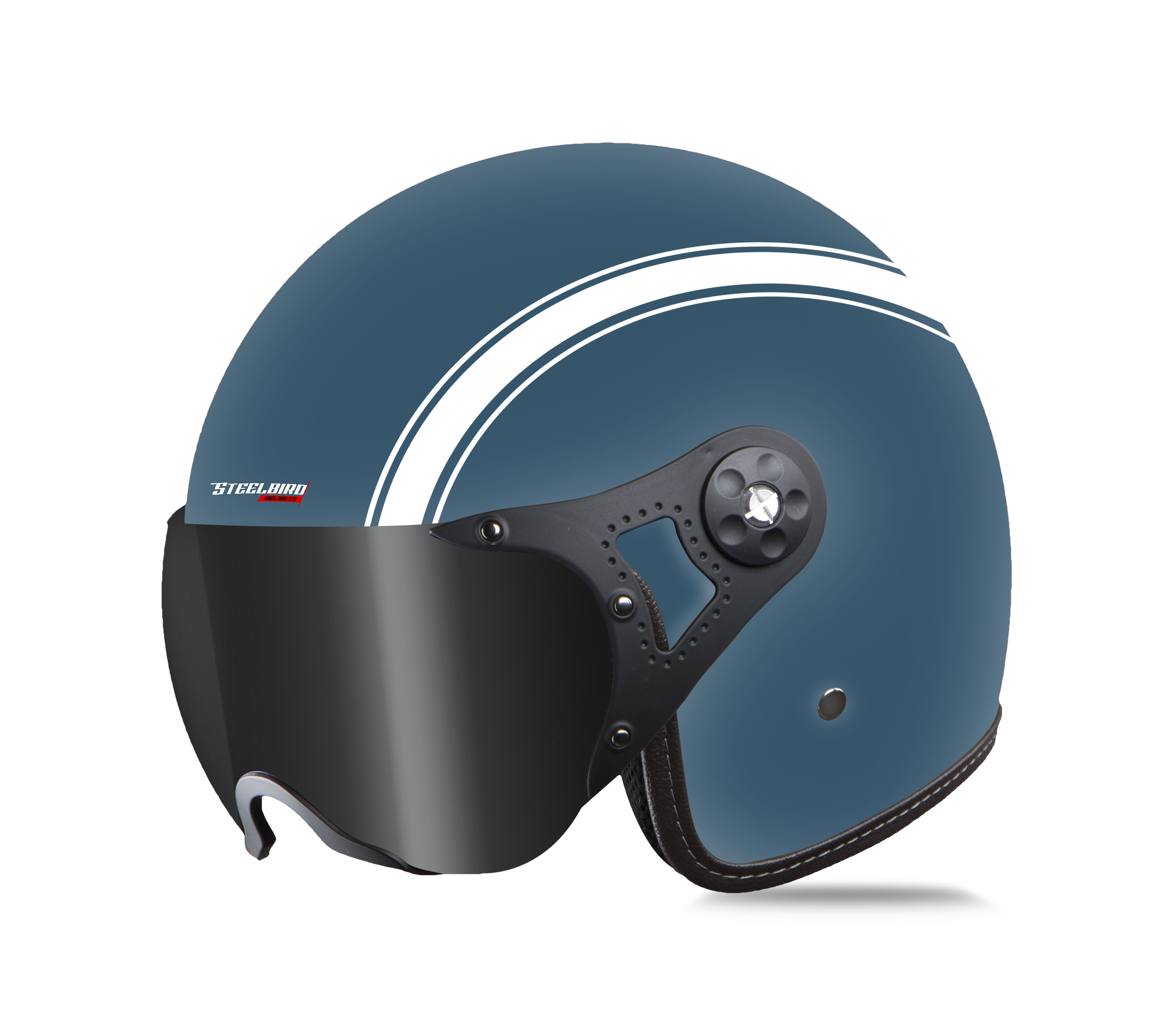SB-40 DOT STRIPE MAT SQUADRON WITH WHITE (WITH EXTRA CLEAR VISOR)