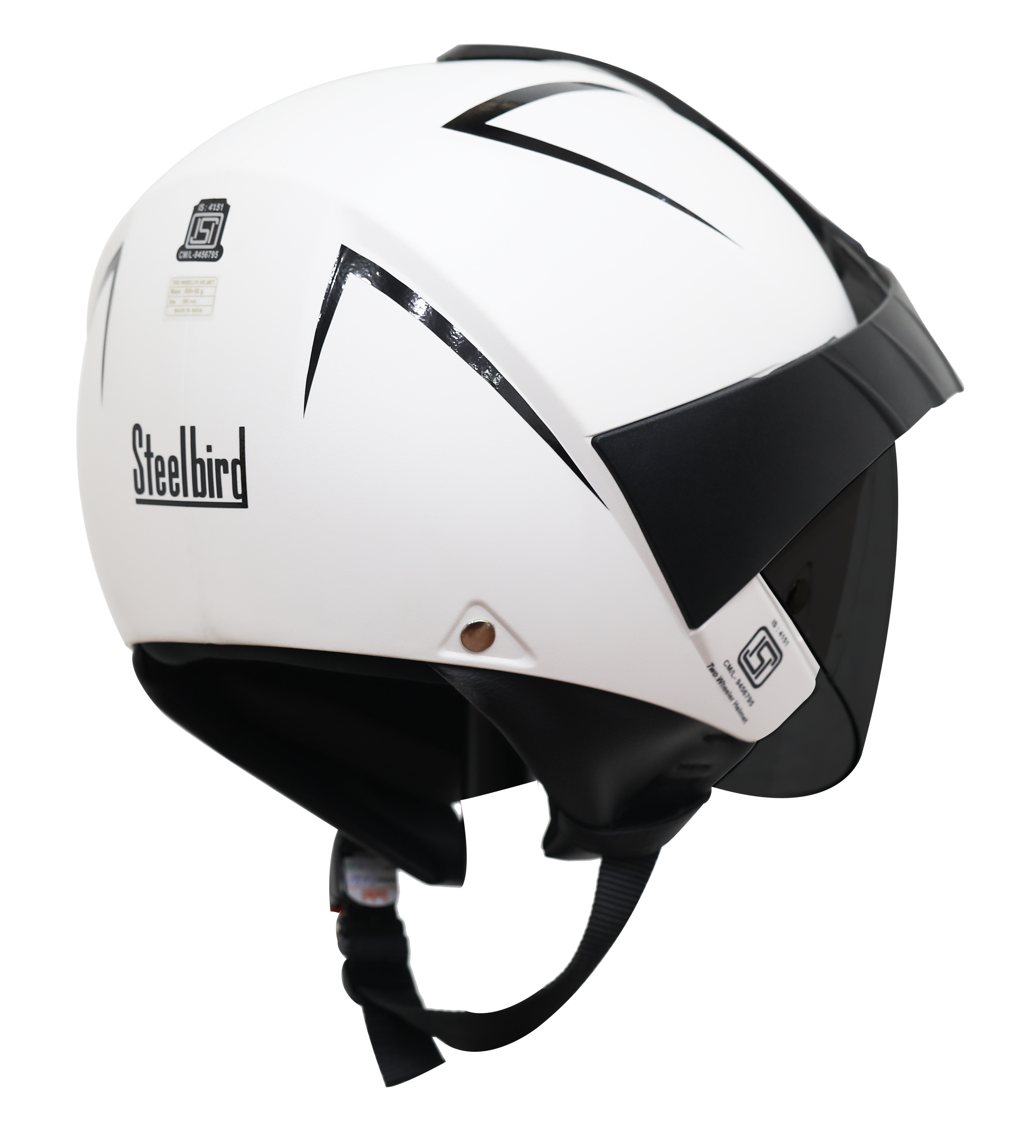 SB-33 ARM Reflective Dashing White With Peak (Fitted With Clear Visor Extra Smoke Visor Free)
