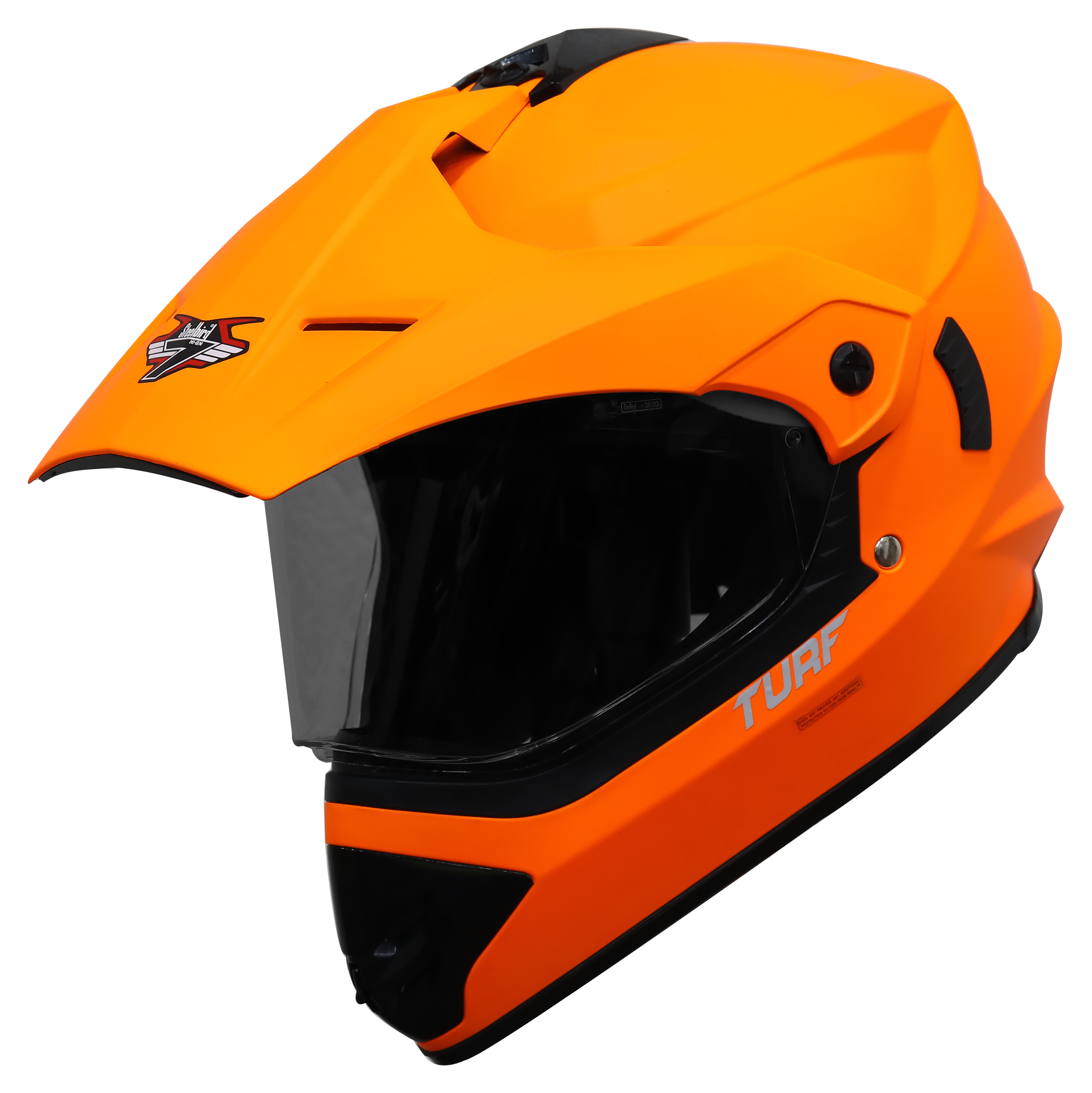 SB-42 Turf Single Visor Glossy Fluo Orange (With Extra Clear Visor)