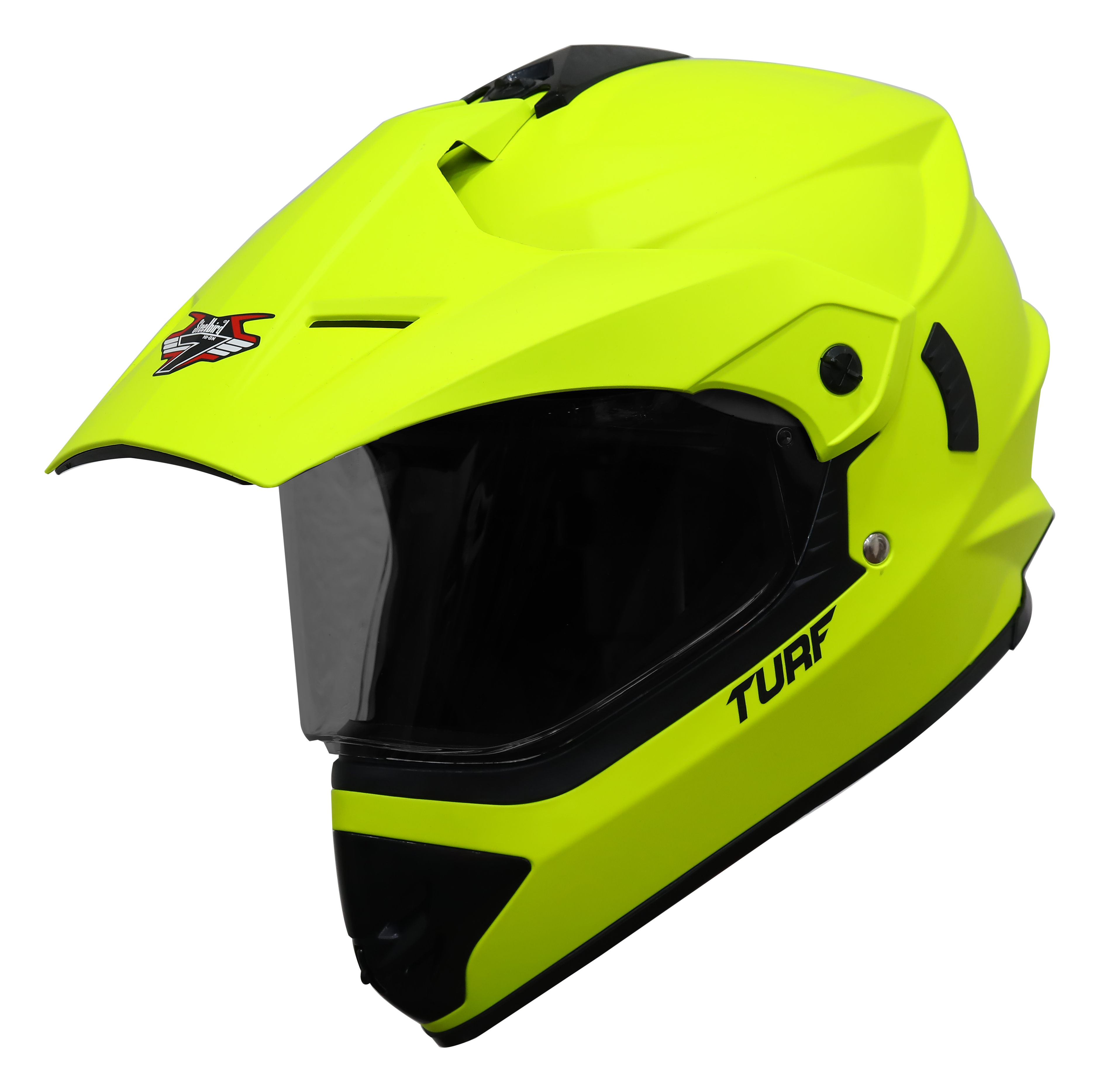 SB-42 Turf Single Visor Glossy Fluo Neon (With Extra Clear Visor)