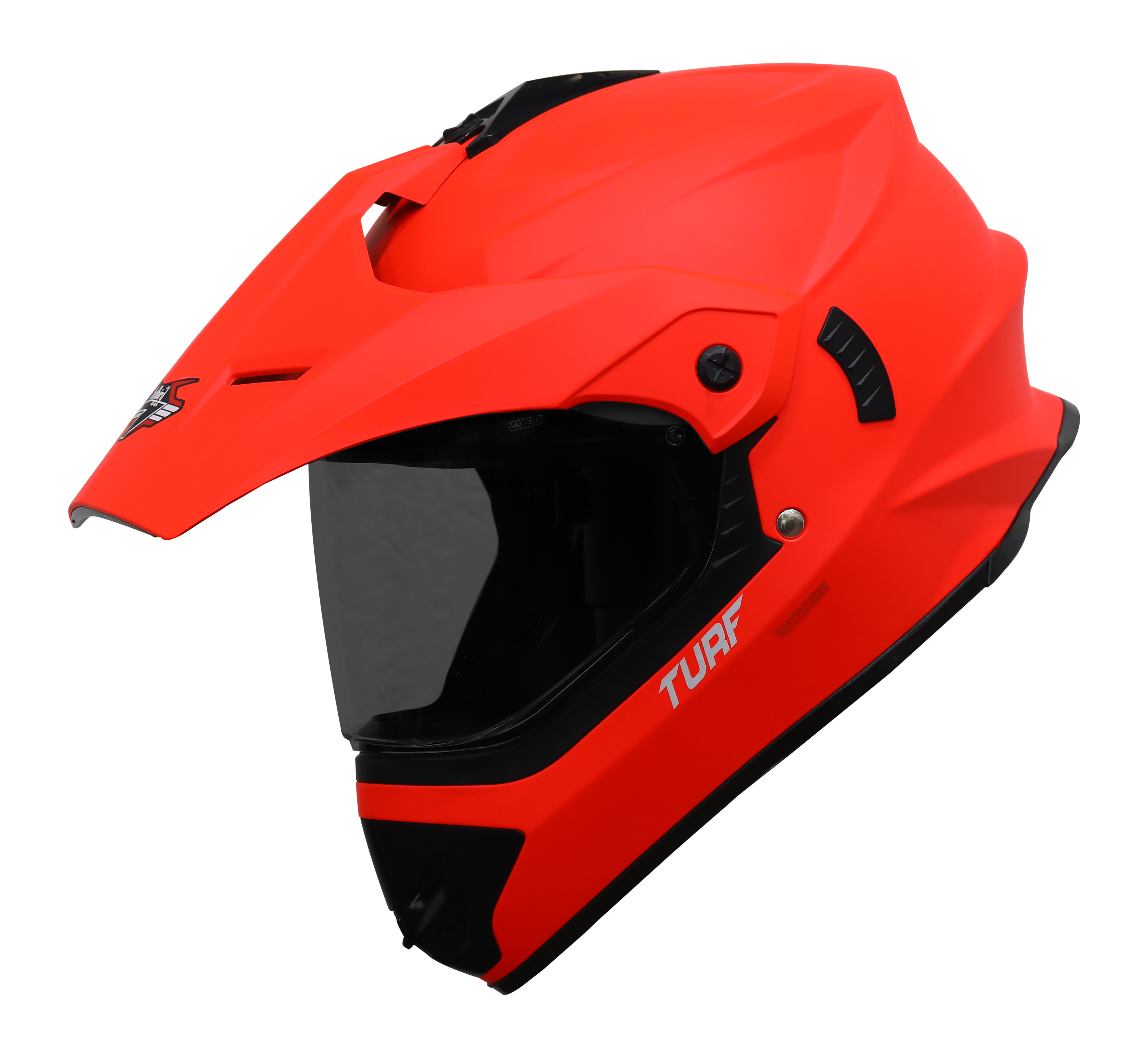 SB-42 Turf Single Visor Glossy Fluo Red (With Extra Clear Visor)