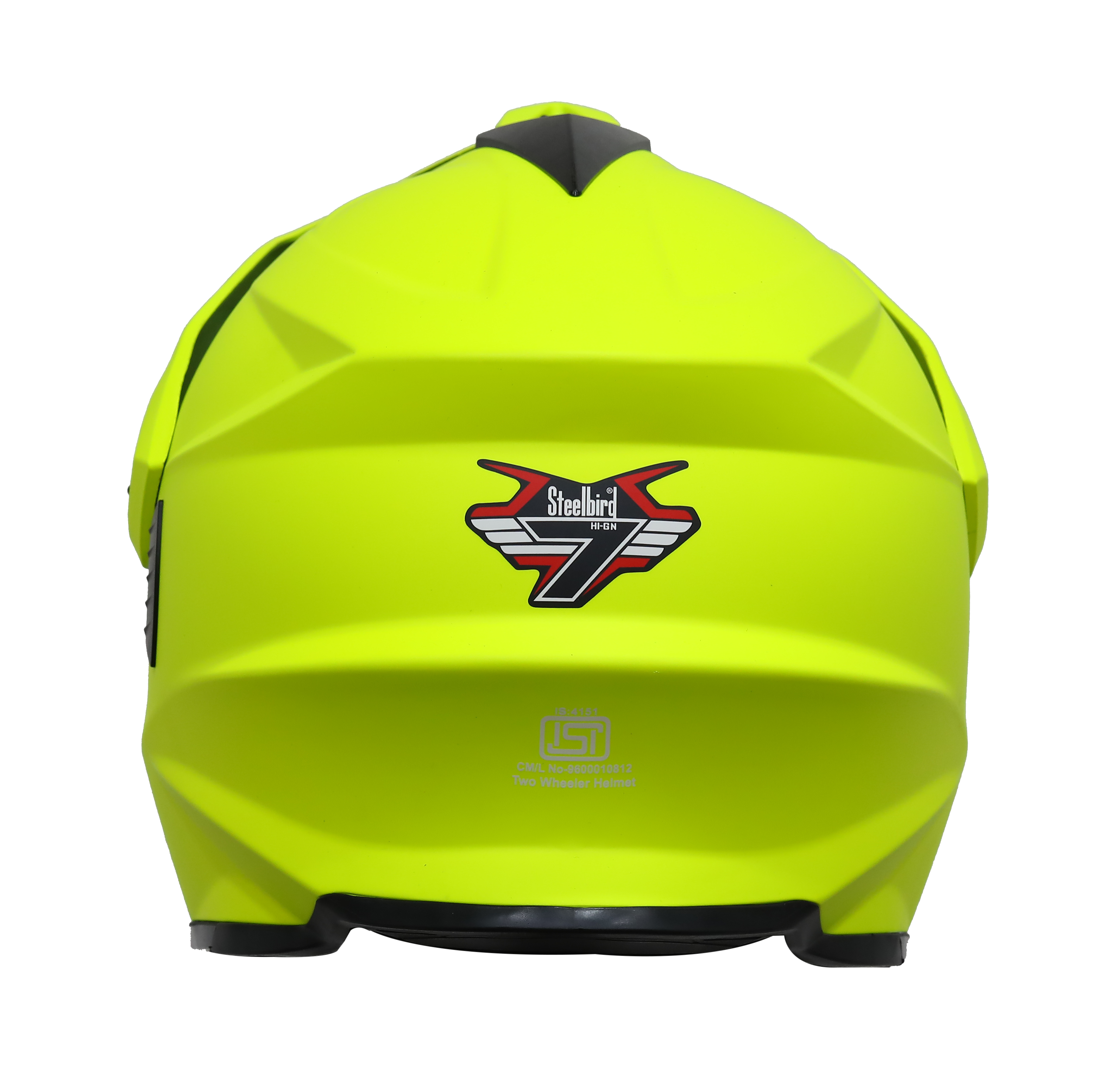 SB-42 Turf Single Visor Glossy Fluo Neon With Blue Night Vision Visor (With Extra Clear Visor)
