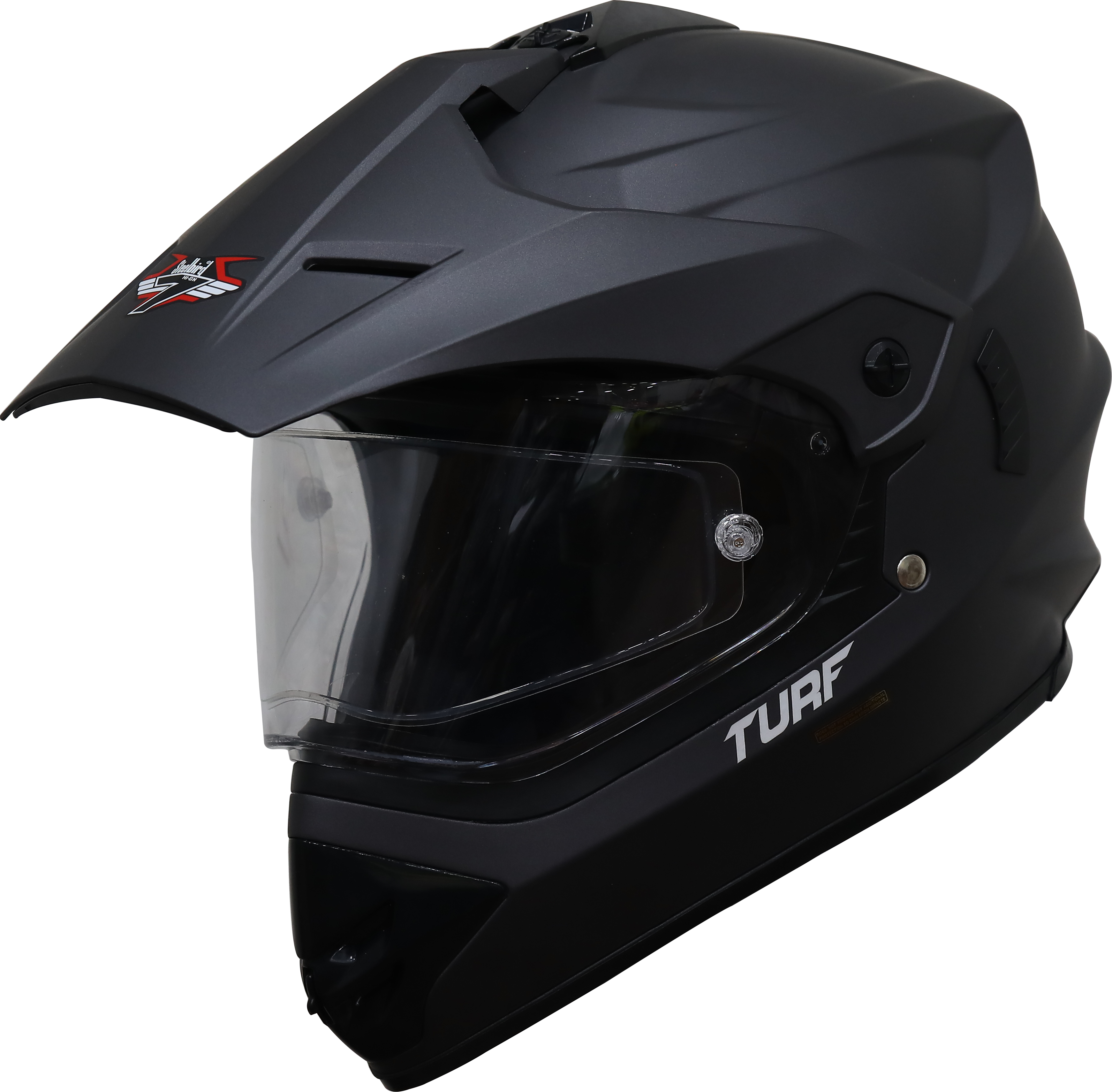 SB-42 Turf Single Visor Mat Axis Grey With Anti-Fog Shield Clear Visor