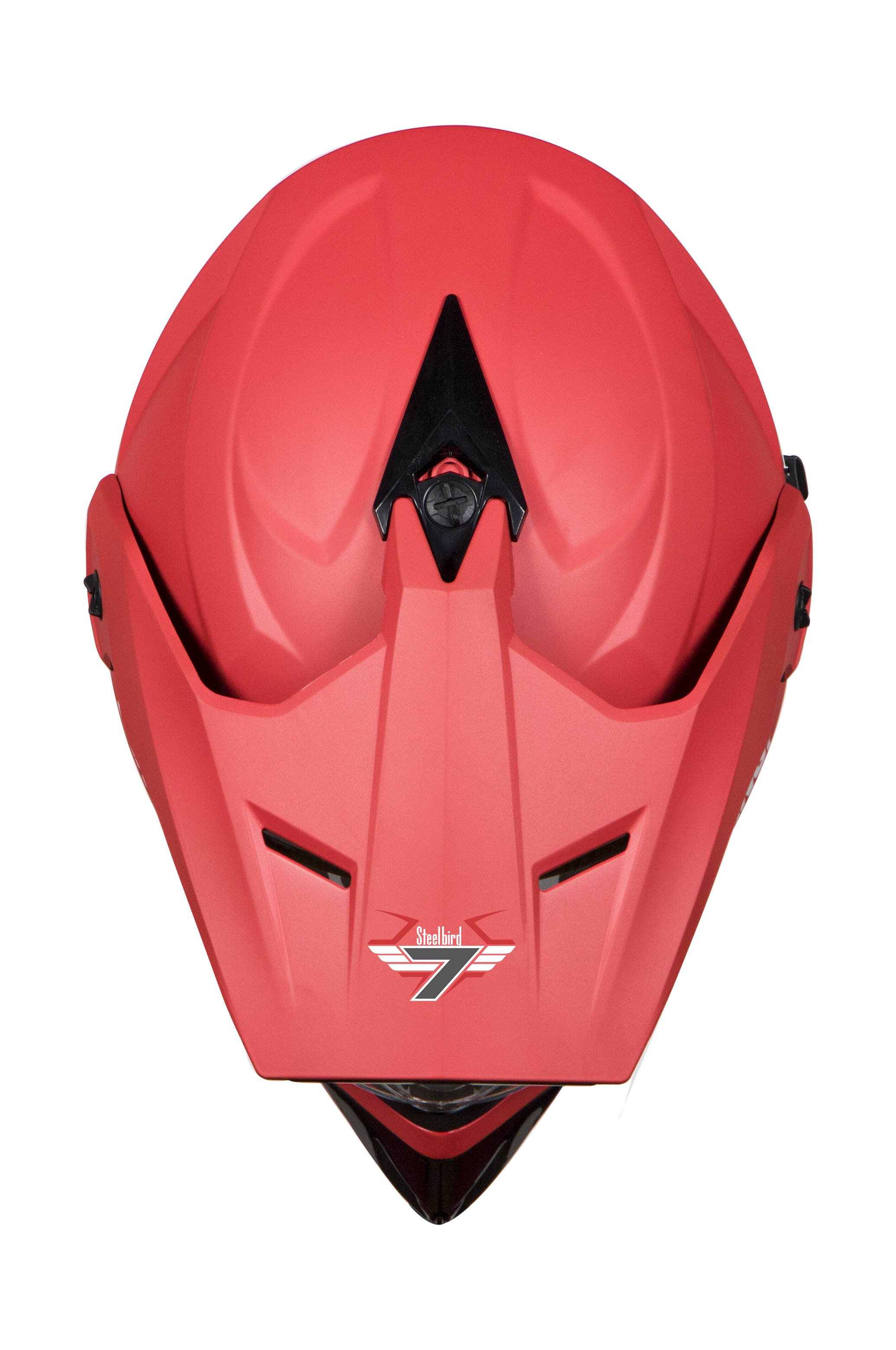 SB-42 Turf Single Visor Mat Sports Red With Anti-Fog Shield Clear Visor
