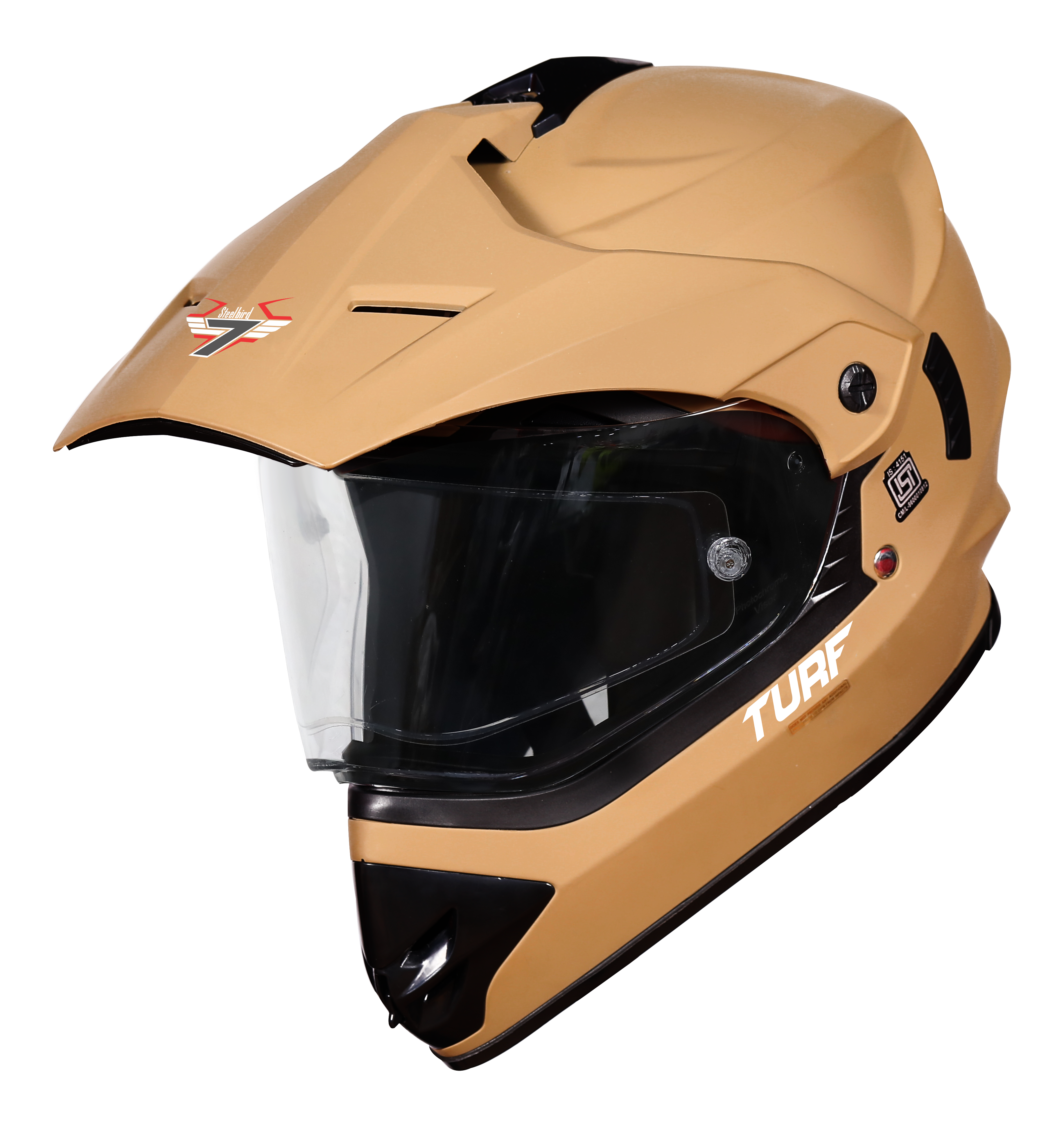 SB-42 Turf Single Visor Mat Desert Storm With Anti-Fog Shield Photochromic Visor (With Extra Clear Visor)