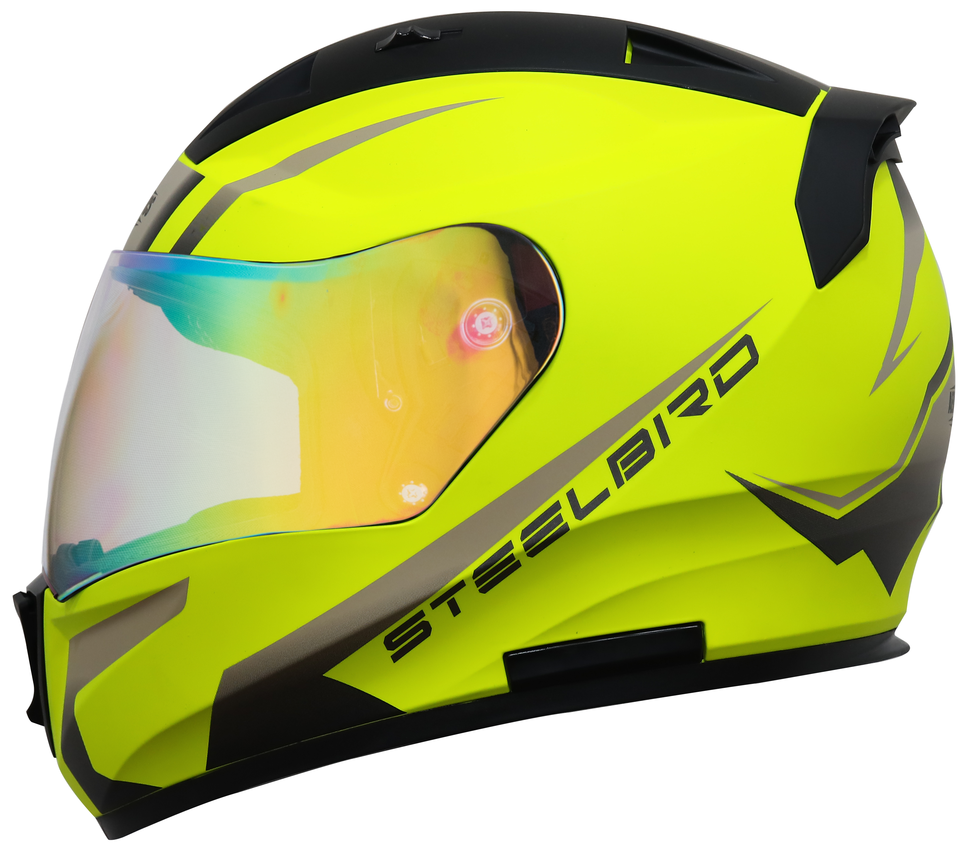 SA-1 WHIF GLOSSY FLUO NEON WITH DESERT STORM NIGHT VISION GREEN VISOR (WITH EXTRA FREE CLEAR VISOR)