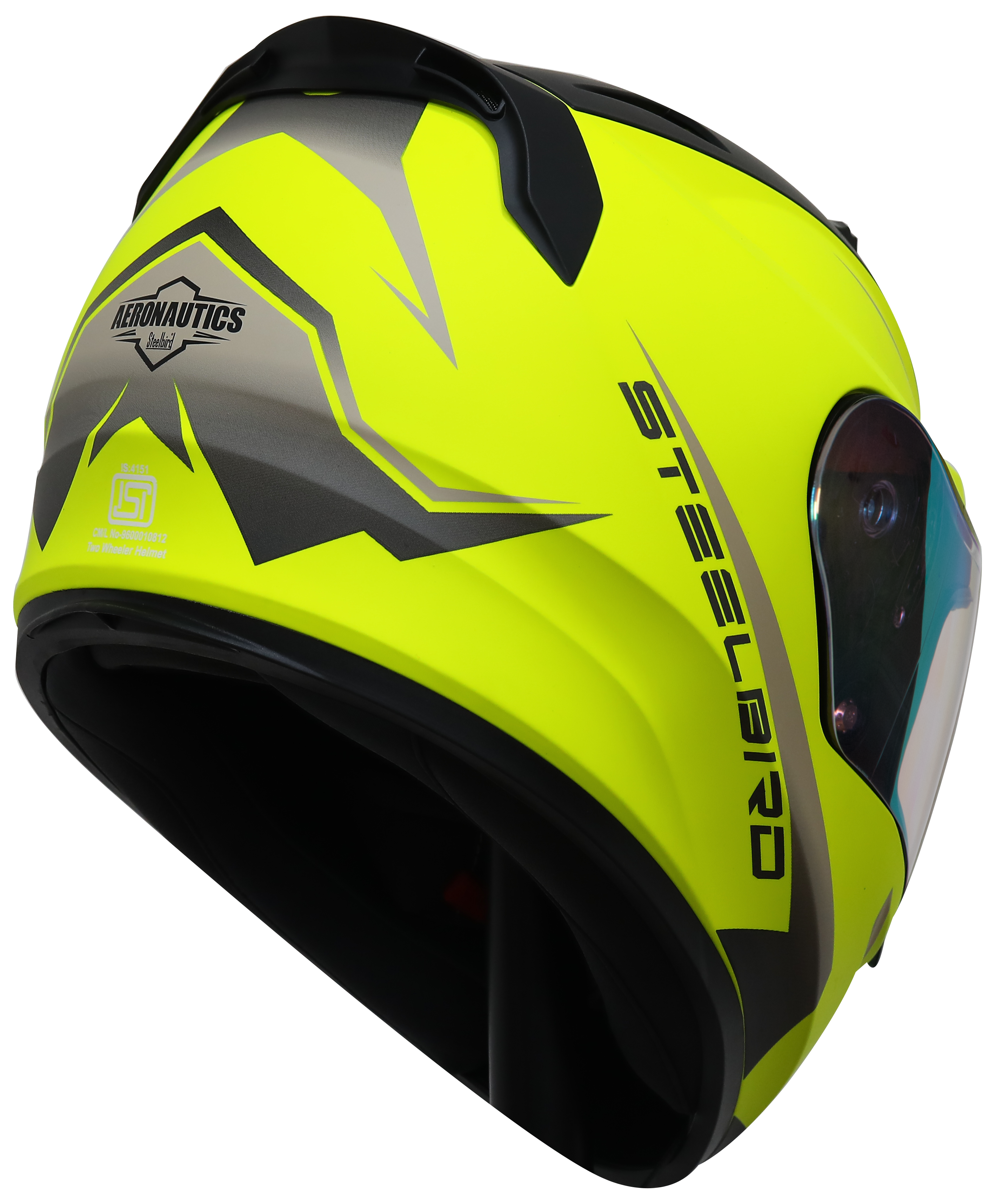 SA-1 WHIF GLOSSY FLUO NEON WITH DESERT STORM NIGHT VISION GREEN VISOR (WITH EXTRA FREE CLEAR VISOR)