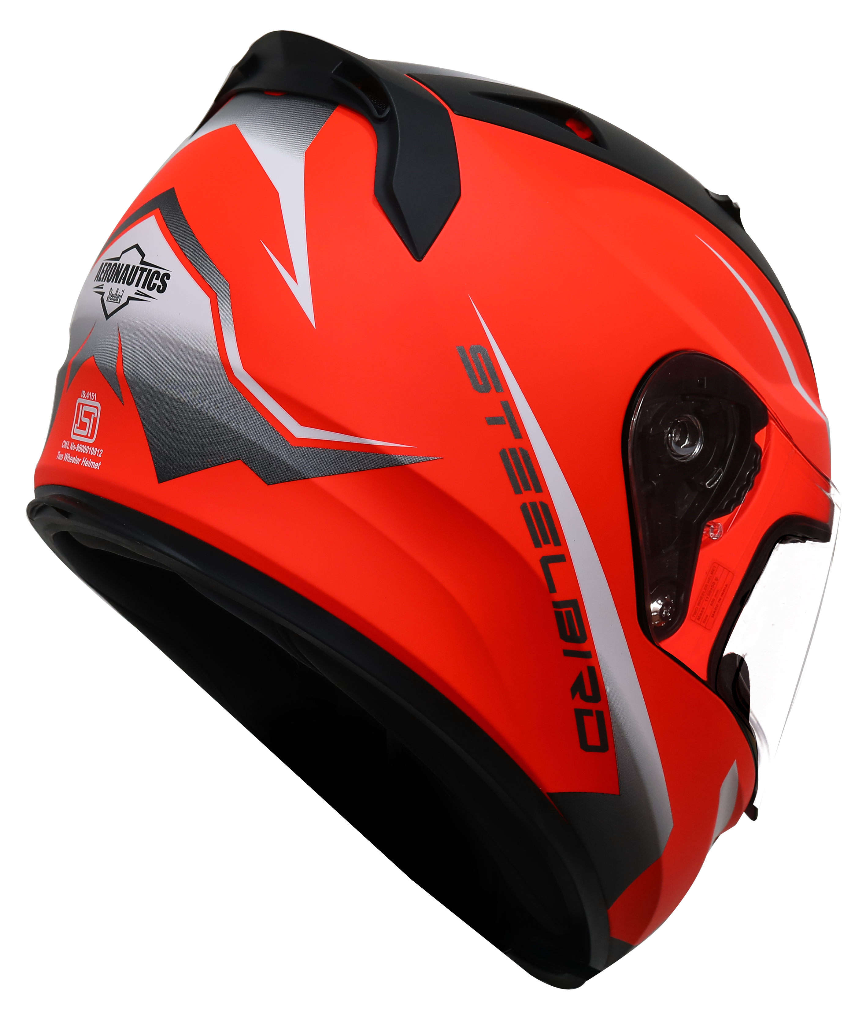 SA-1 WHIF GLOSSY FLUO RED WITH WHITE PHOTOCHROMIC VISOR