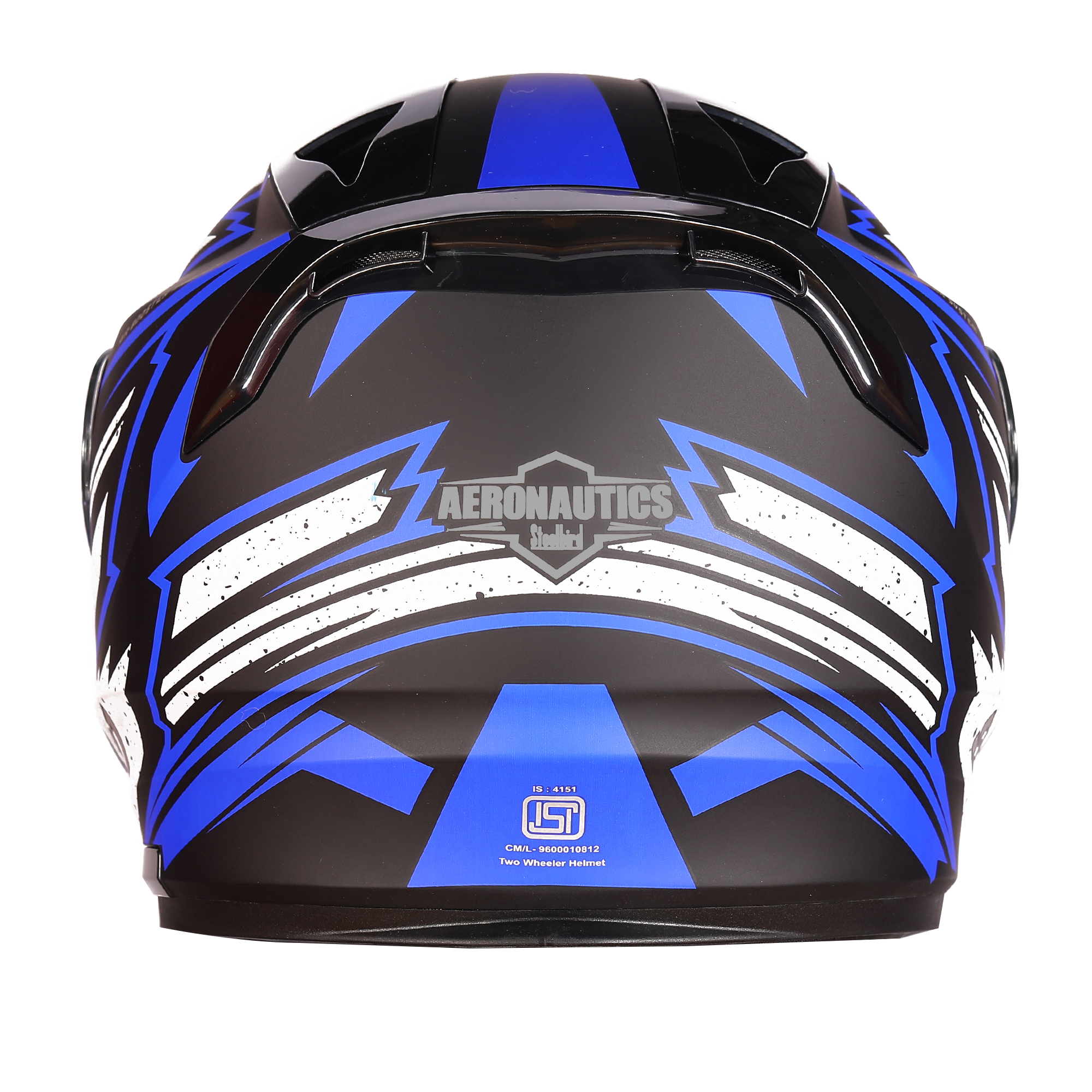 SA-1 BOOSTER MAT BLACK WITH BLUE - CHROME SILVER VISOR (WITH EXTRA CLEAR VISOR)