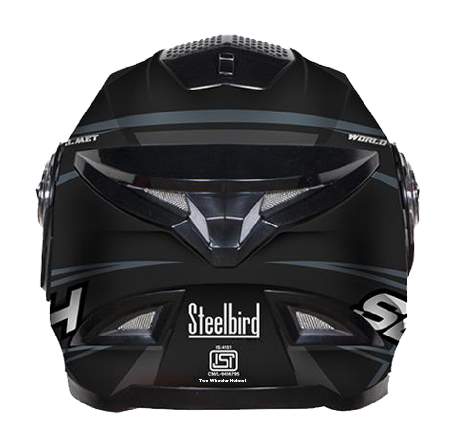SBH-17 ROBOT ICE MAT BLACK WITH GREY (WITH EXTRA CLEAR VISOR)