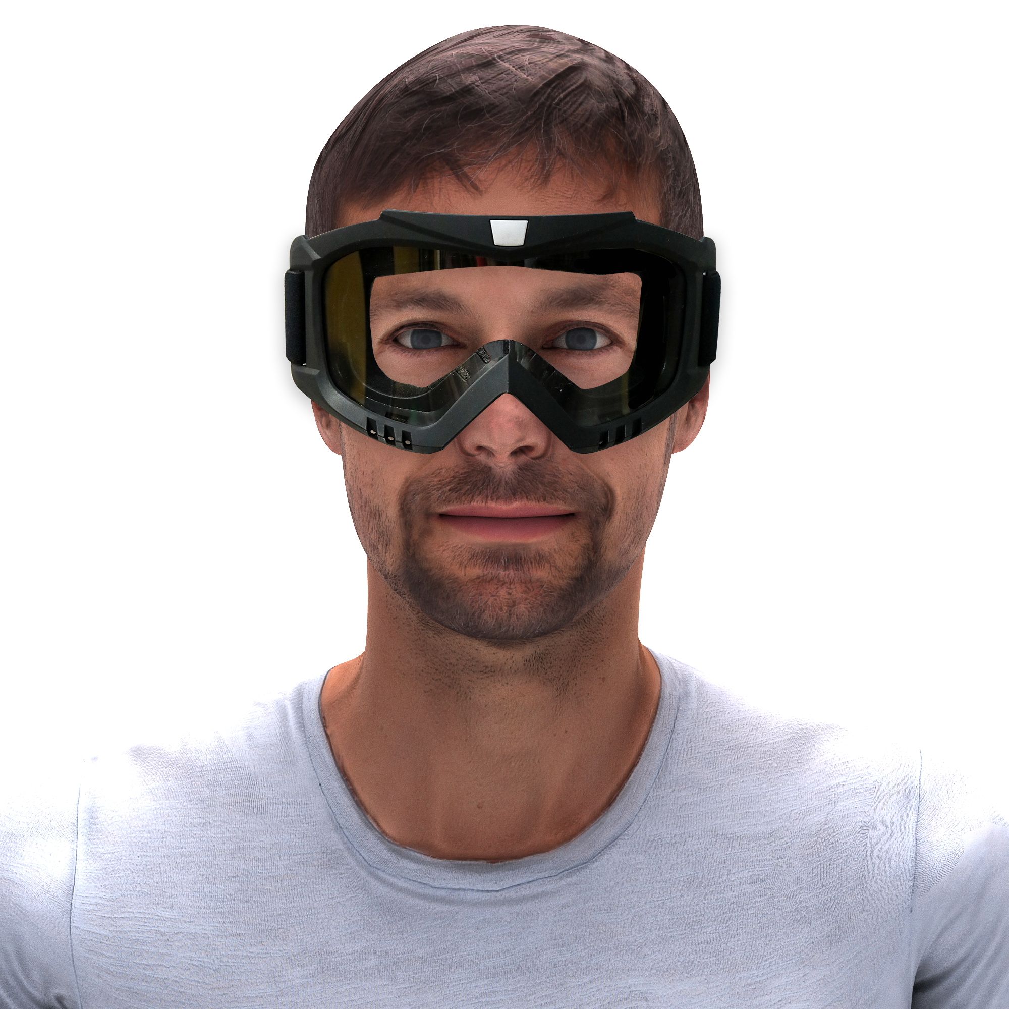 Steelbird 3 In 1 Unisex Face Shield Mask, Goggle (Transparent Glass)