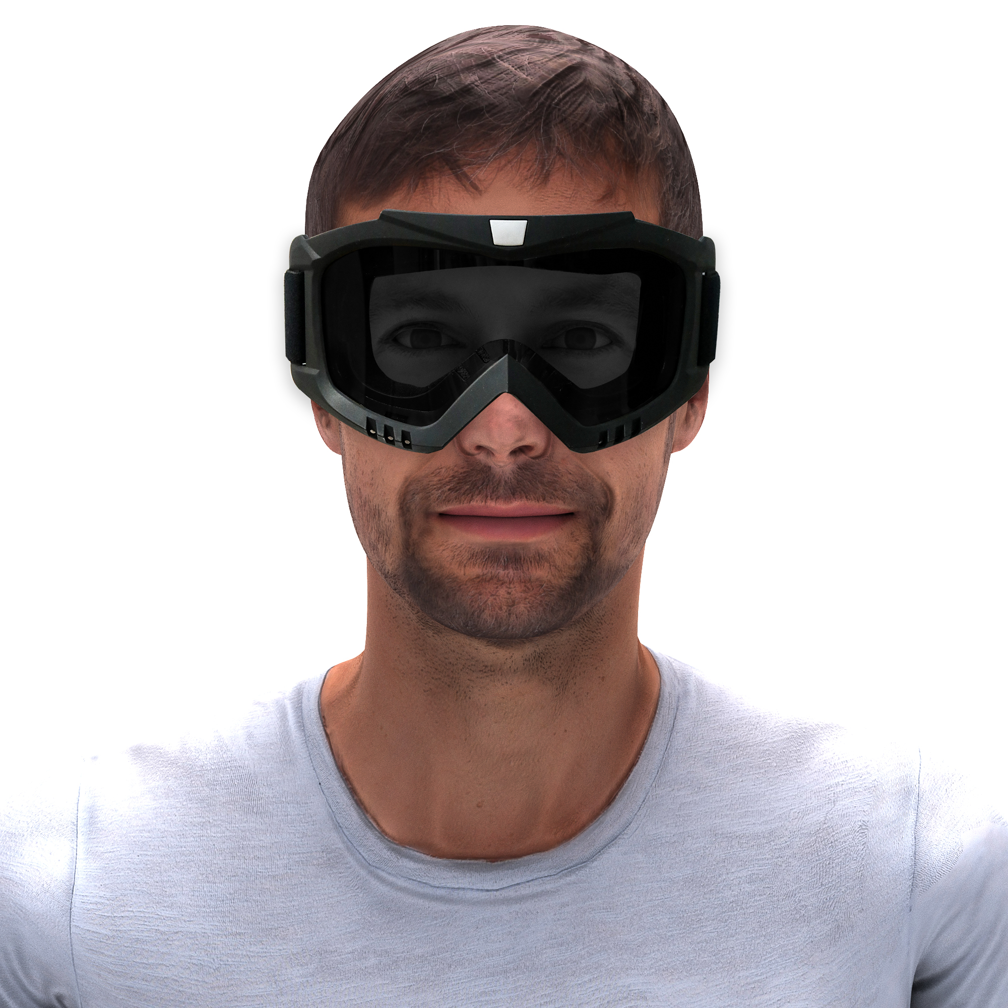 Steelbird 3 In 1 Unisex Face Shield Mask, Goggle (Smoke Glass)