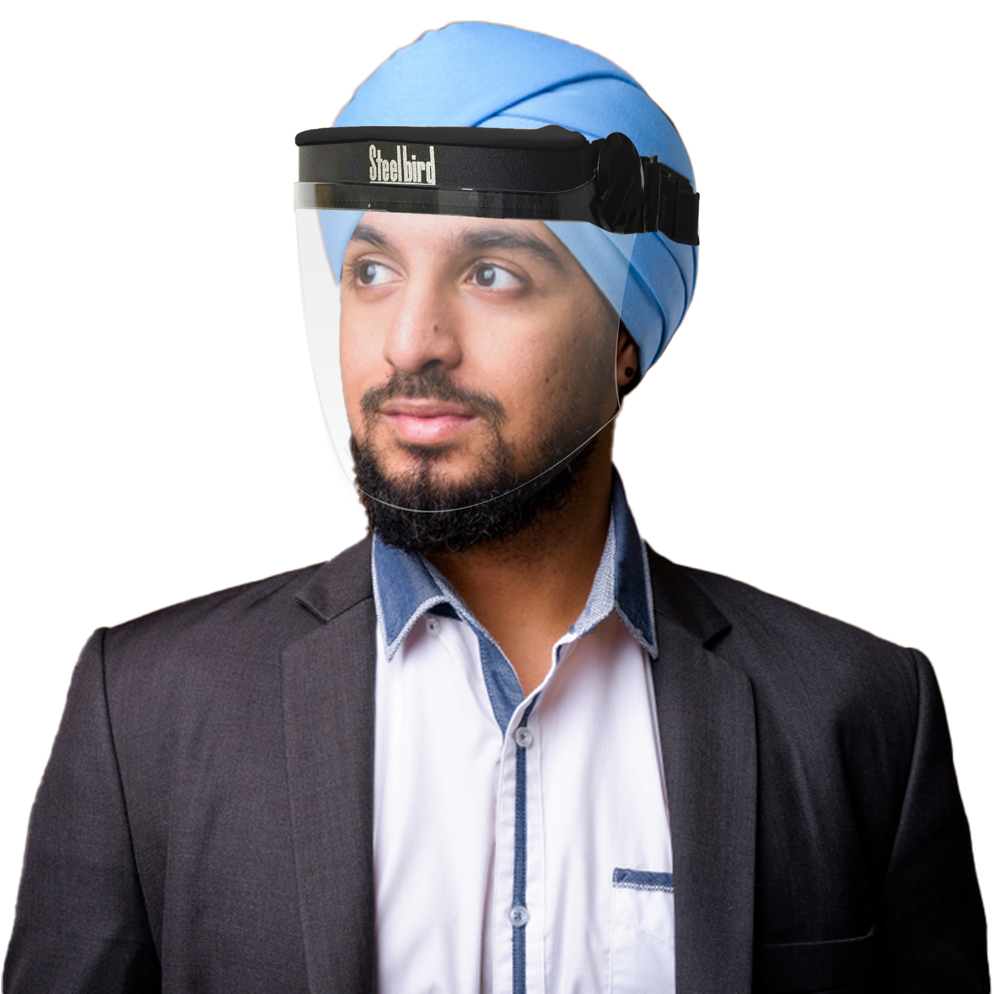 SBA-16 STATIC FACE SHIELD FOR TURBAN WEARING MEN