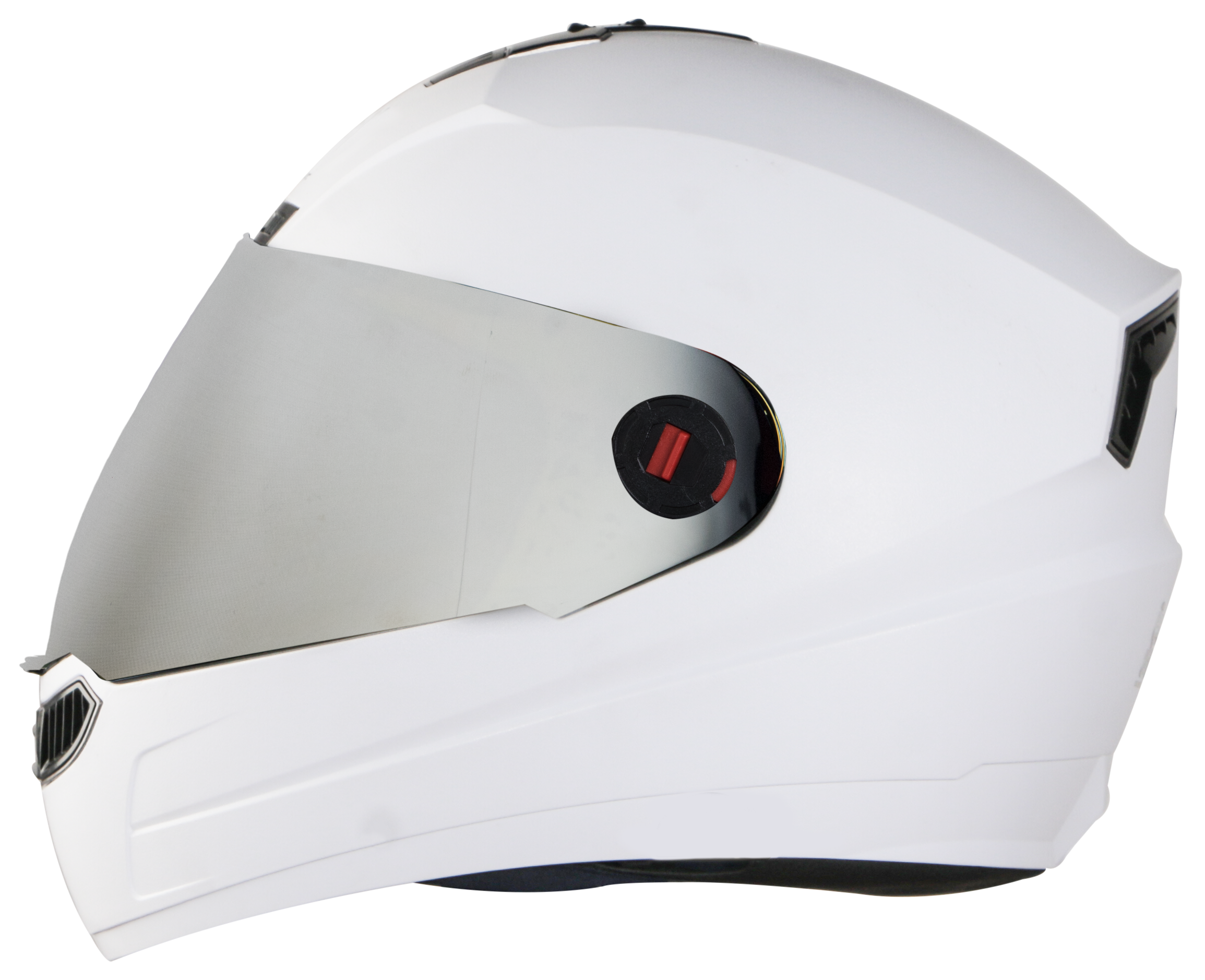 SBA-1 AIR DASHING WHITE FITTED WITH CLEAR VISOR ( EXTRA CHROME SILVER VISOR)