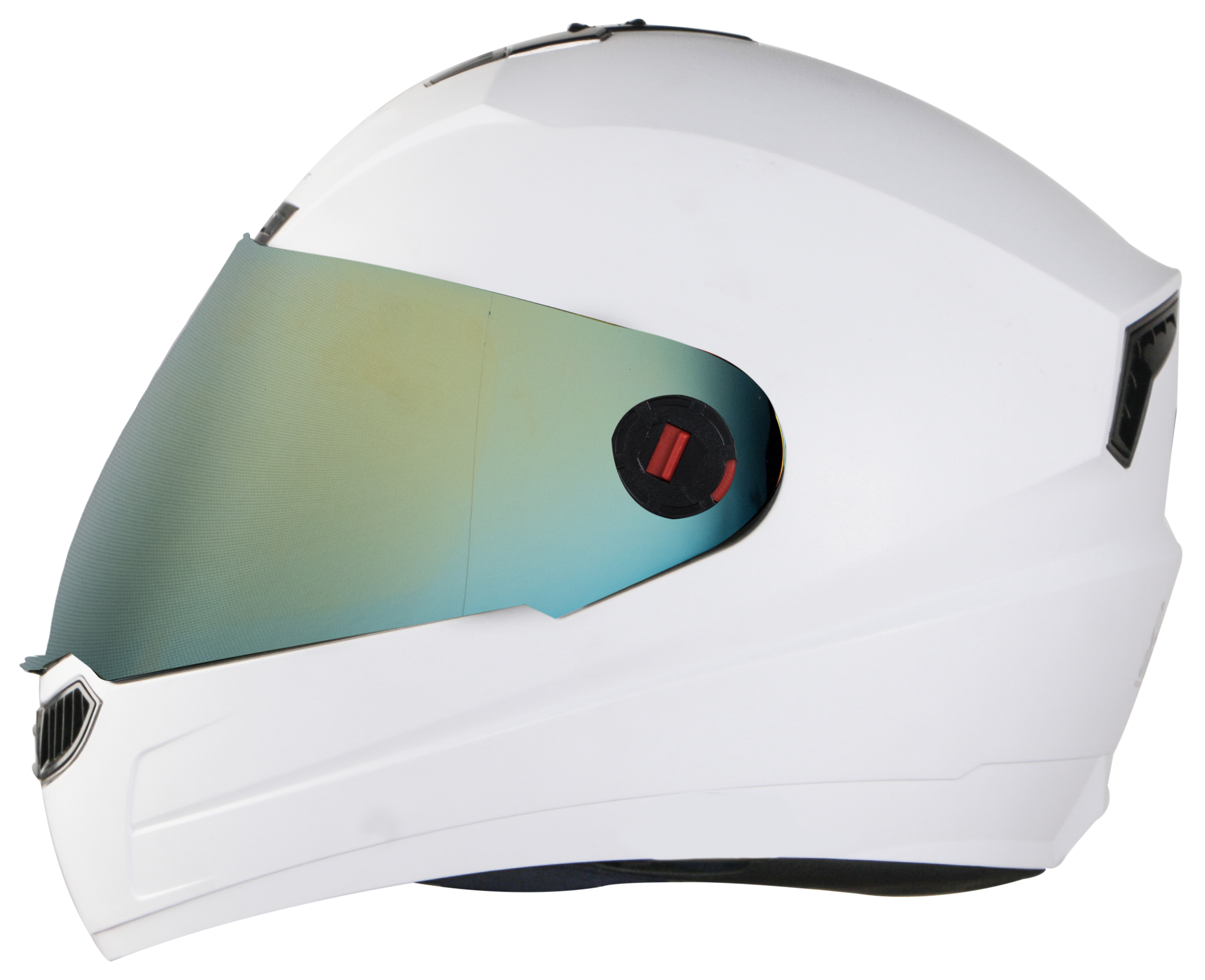SBA-1 AIR DASHING WHITE FITTED WITH CLEAR VISOR ( EXTRA CHROME GOLD VISOR)