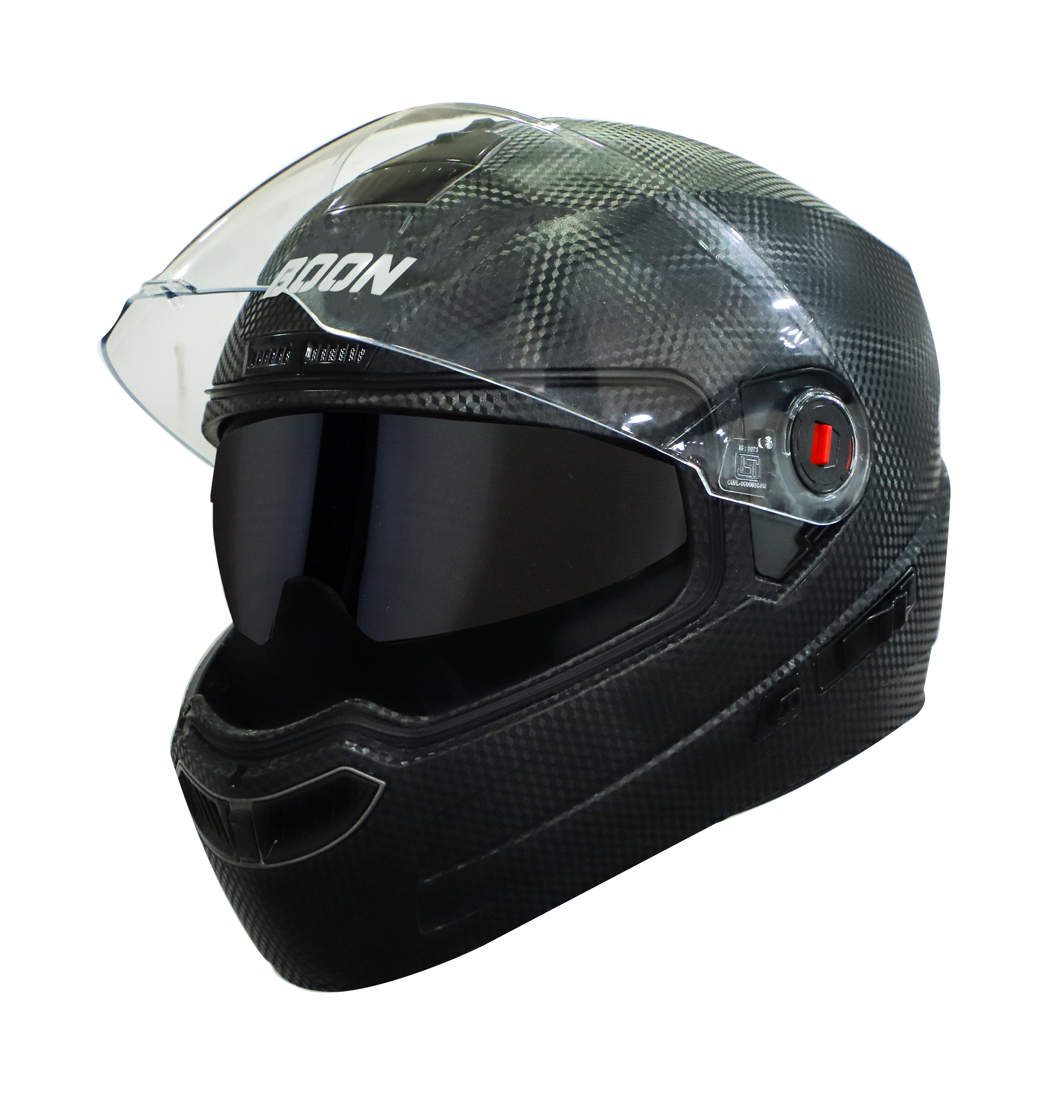 Steelbird SBA-1 Boon Dashing ISI Certified Full Face Helmet For Men And Women With Inner Smoke Sun Shield (Dashing Black)