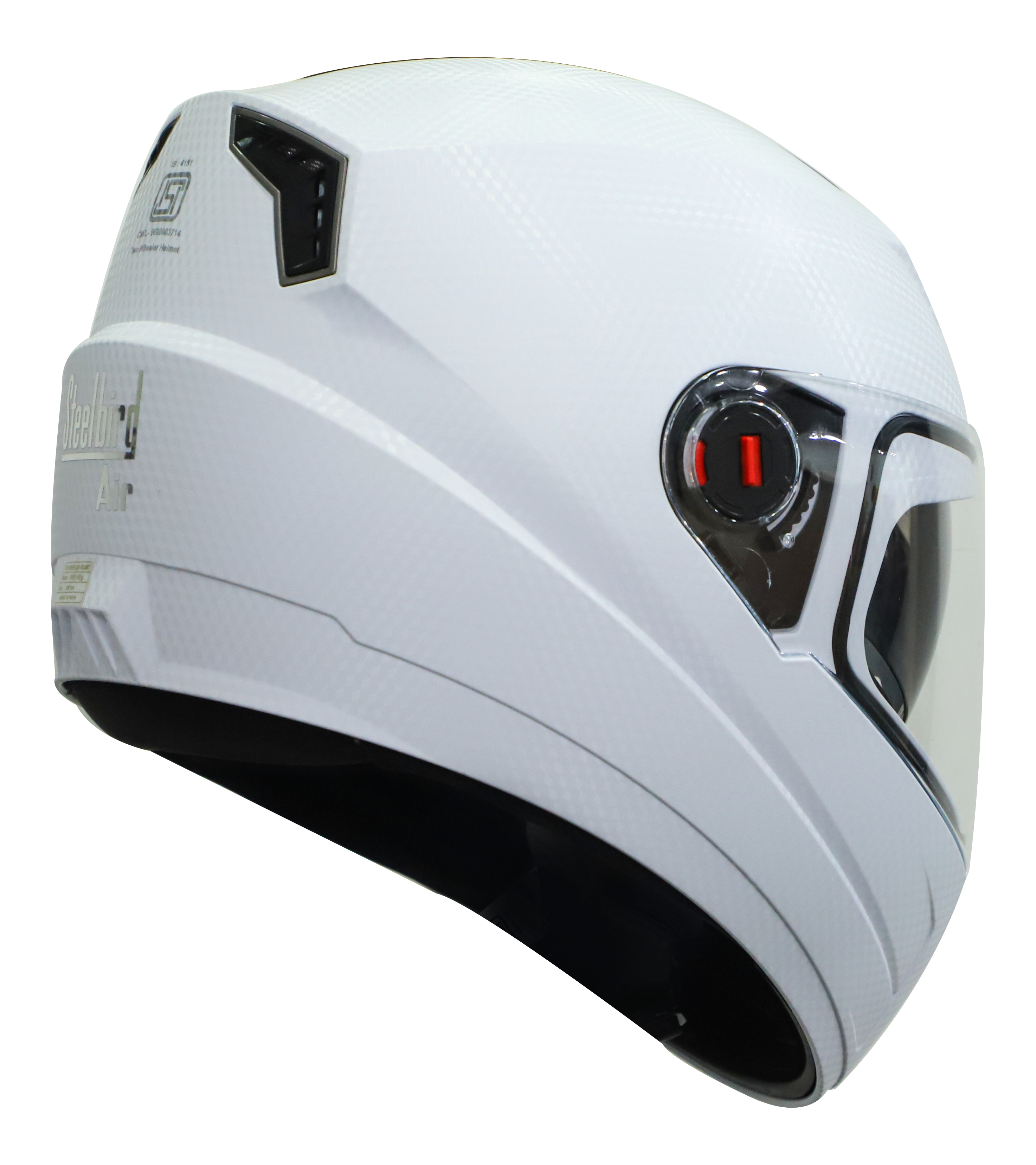 Steelbird SBA-1 Boon Dashing ISI Certified Full Face Helmet For Men And Women With Inner Smoke Sun Shield (Dashing White)