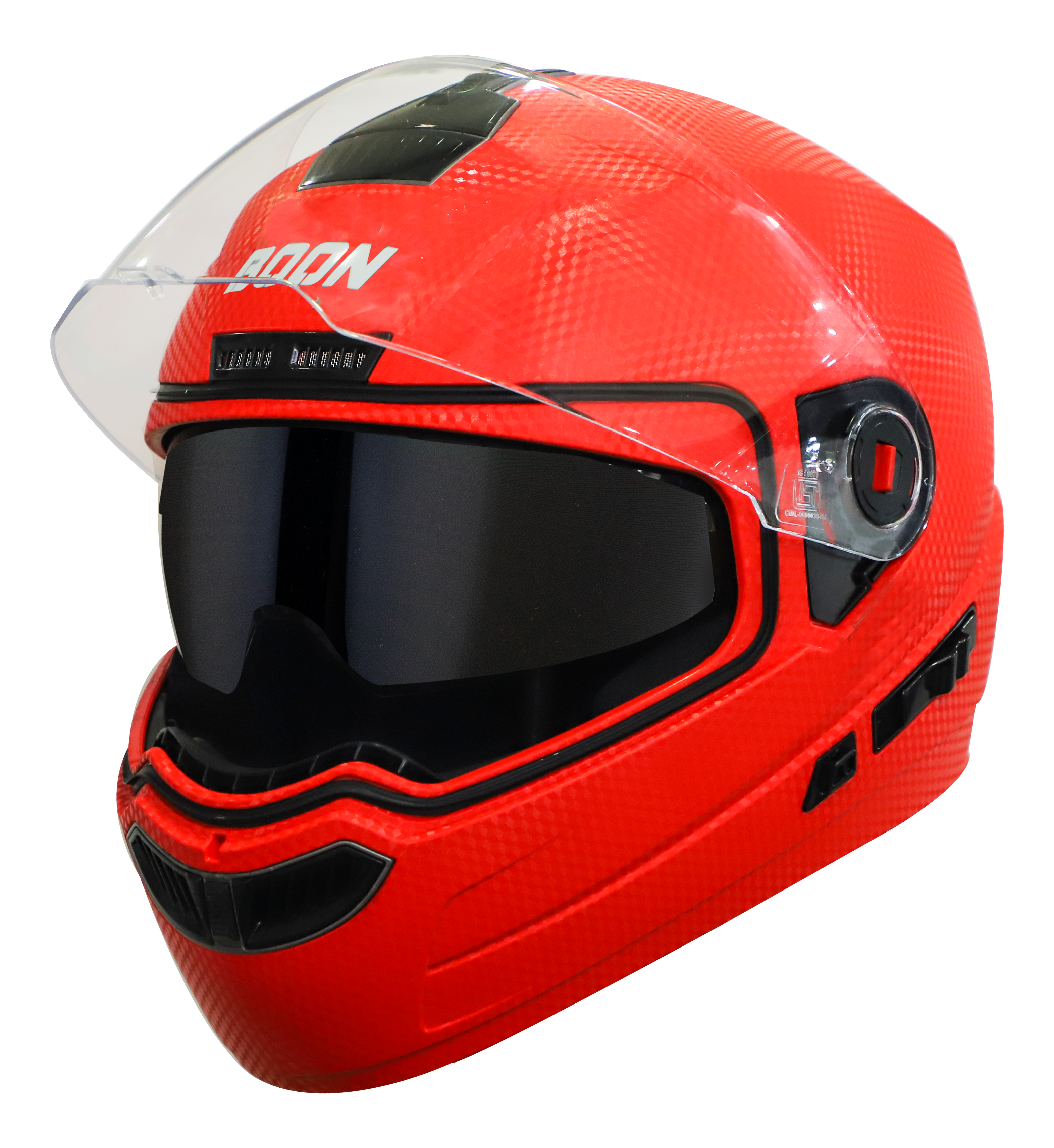 Steelbird SBA-1 Boon Dashing ISI Certified Full Face Helmet For Men And Women With Inner Smoke Sun Shield (Dashing Red)