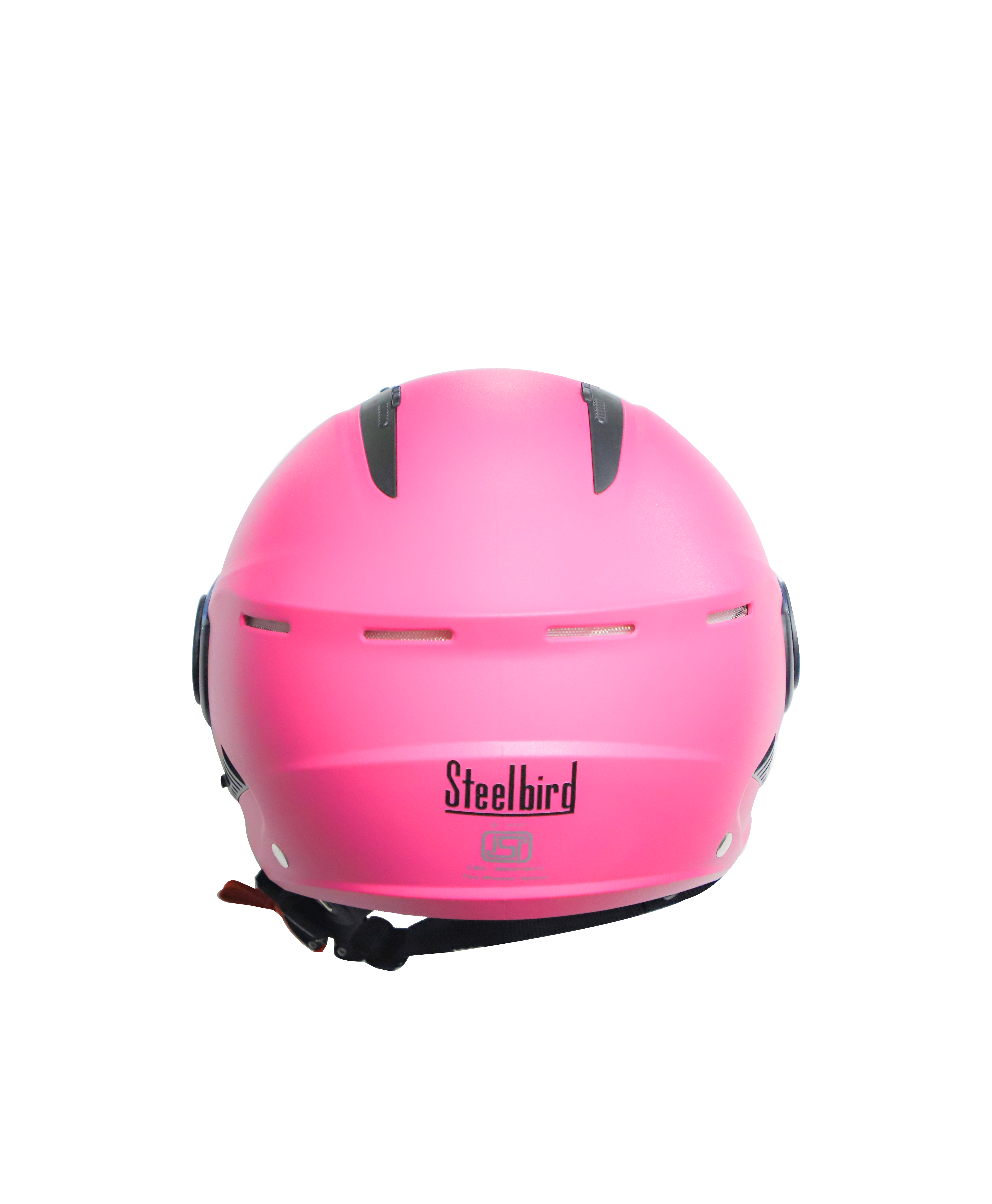 Steelbird SBH-24 Boxx Dashing ISI Certified Open Face Helmet For Men And Women (Pink With Clear Visor)