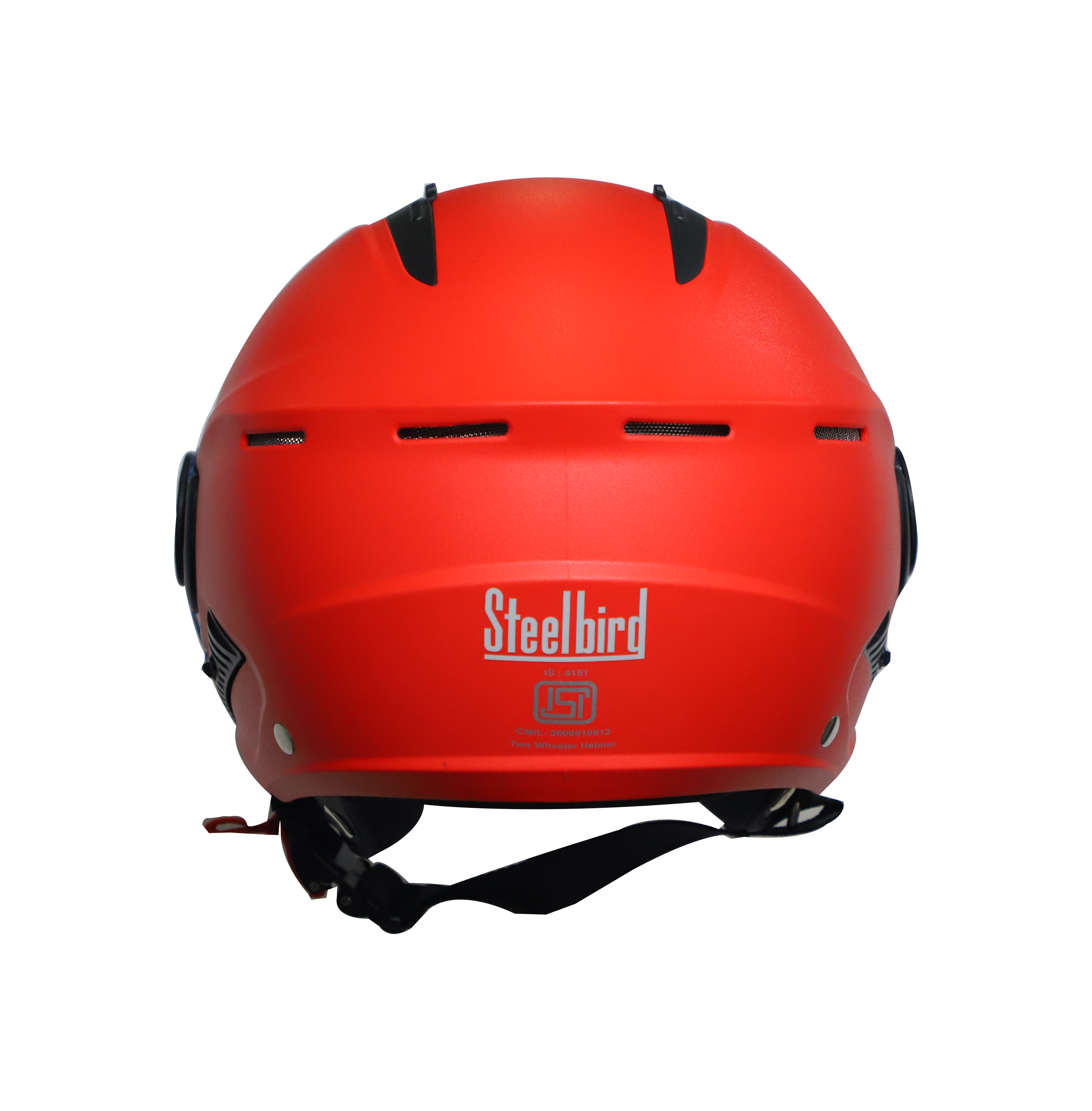 Steelbird SBH-24 Boxx Dashing ISI Certified Open Face Helmet For Men And Women (Red With Smoke Visor)