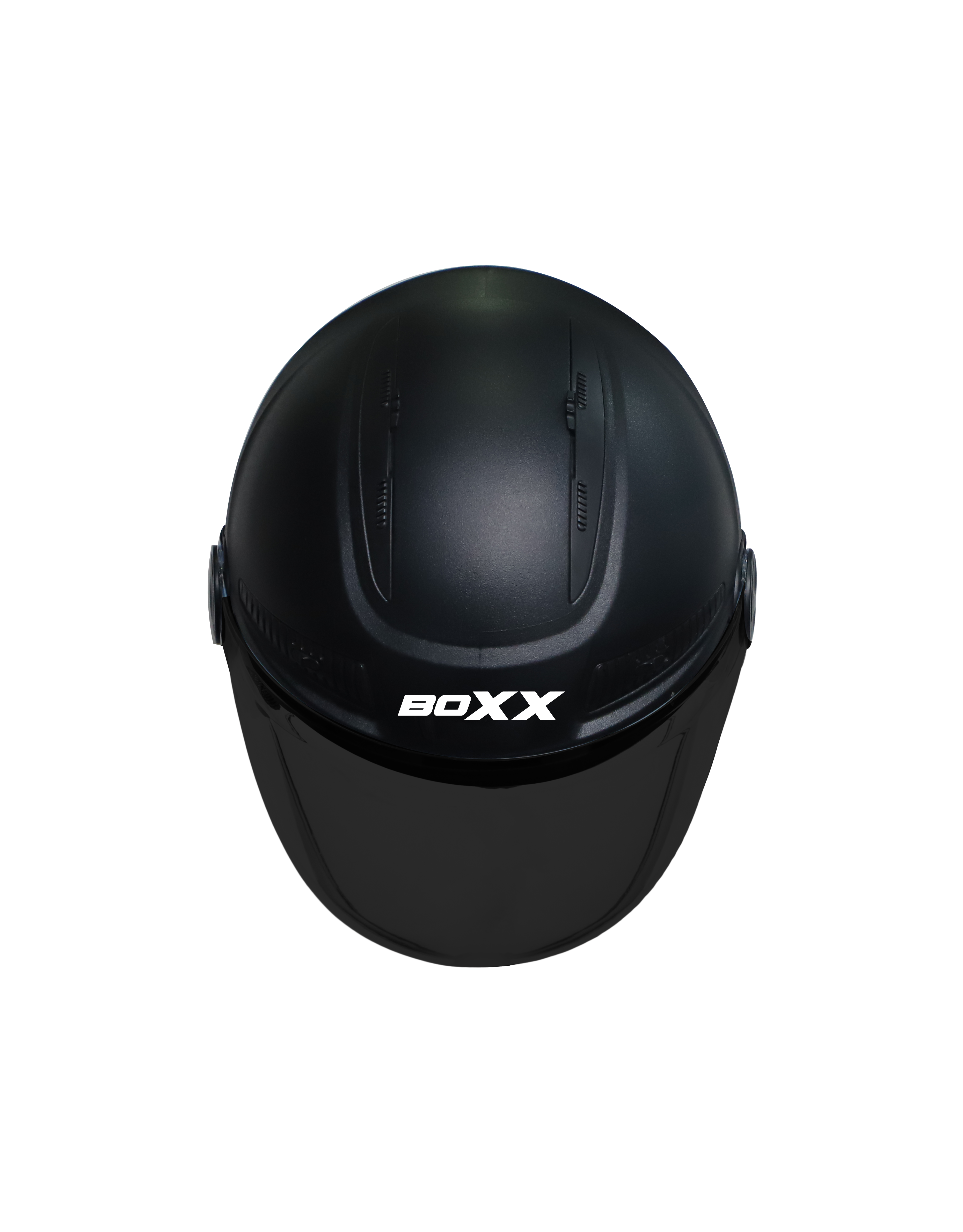 Steelbird SBH-24 Boxx Dashing ISI Certified Open Face Helmet For Men And Women (Black With Smoke Visor)