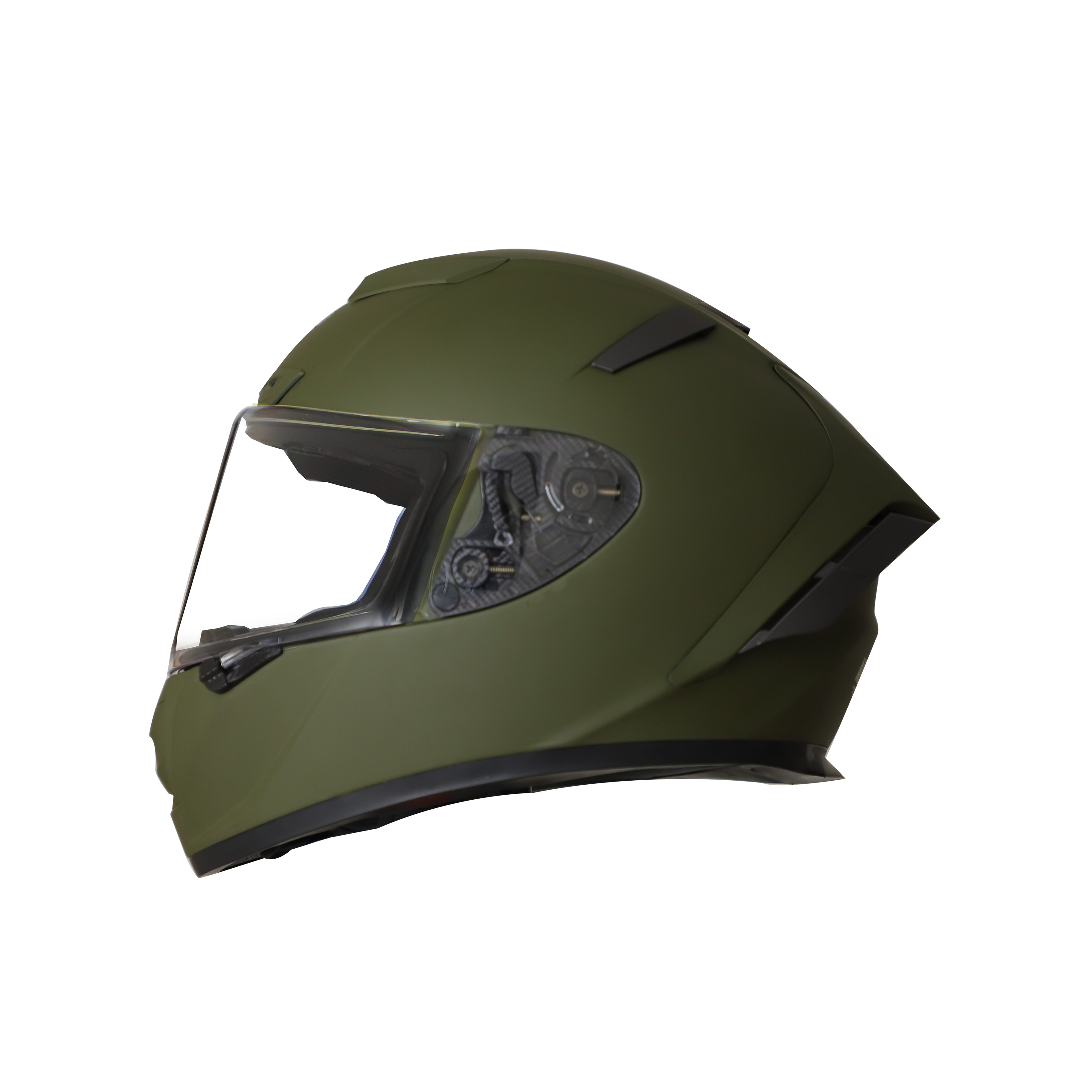 Steelbird SA-2 7Wings Super Aeronautics Full Face Helmet (Matt Battle Green With Clear Visor)